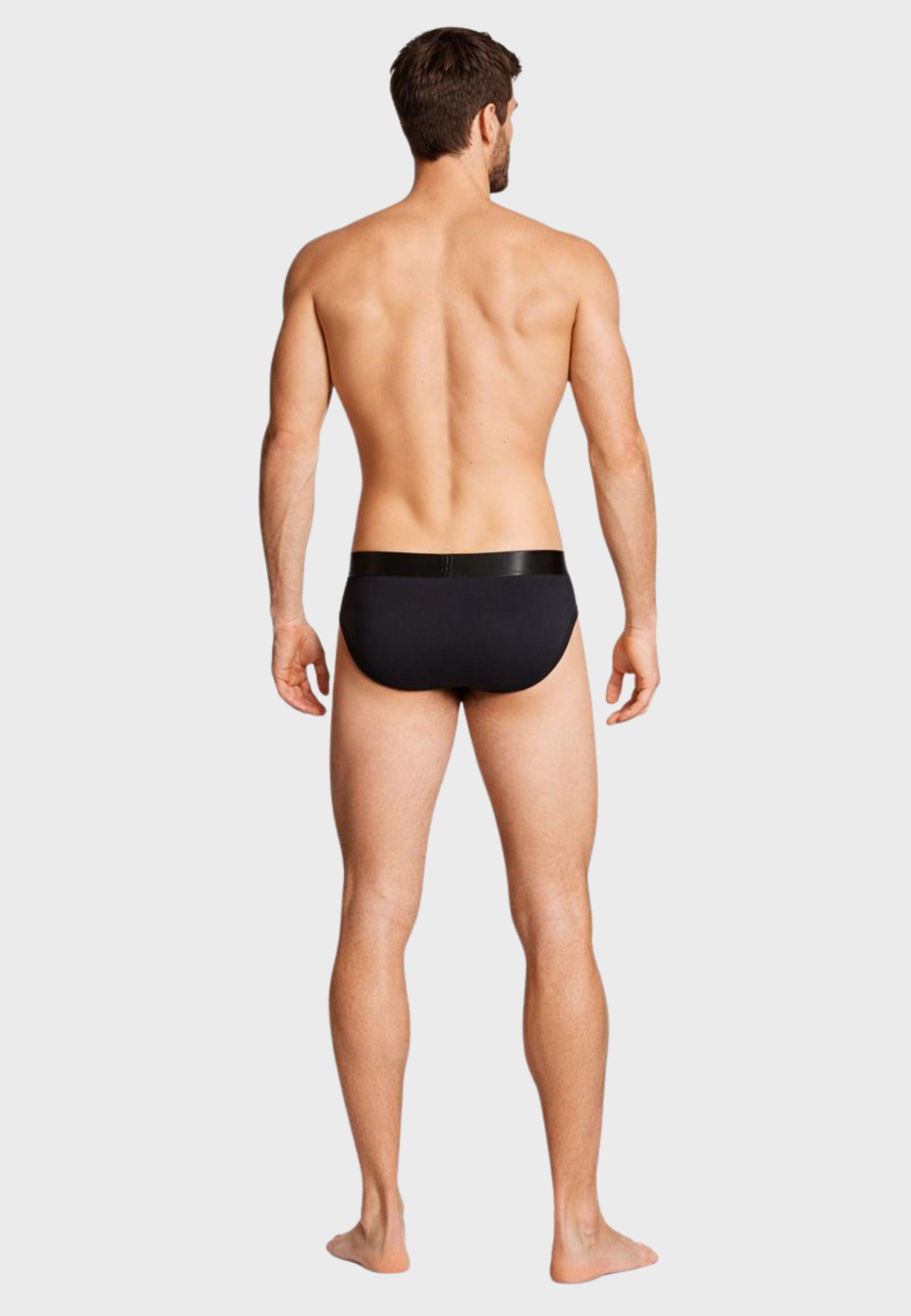 Slip Uomo Logo Waistband Nero