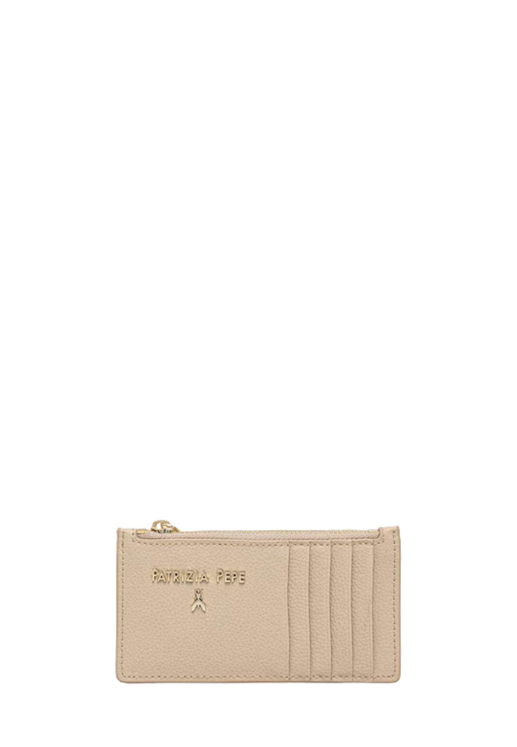 Portacarte Patrizia Pepe in pelle con logo Fly