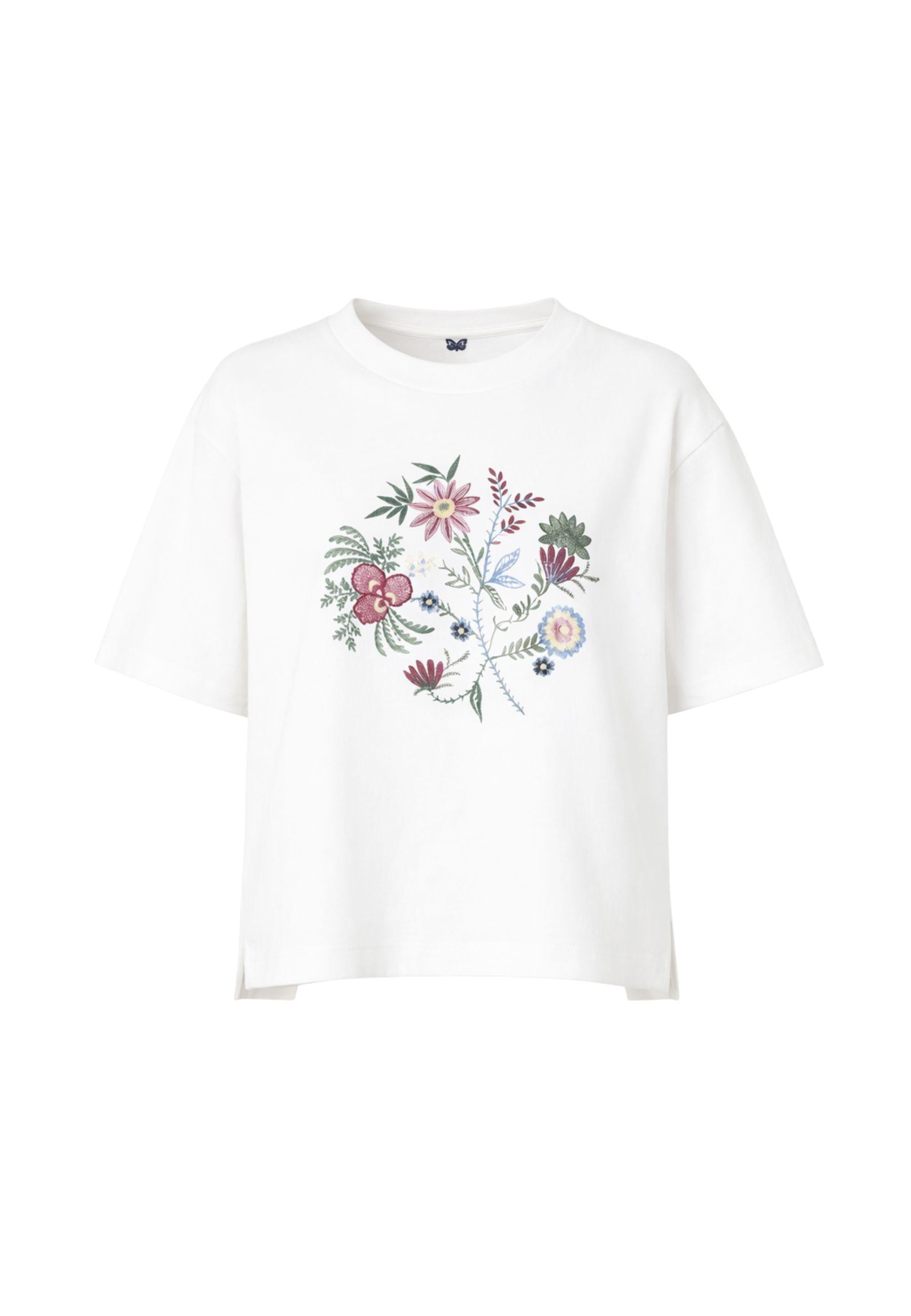 Weekend Max Mara - T-shirt in jersey interlock di puro cotone con ricamo