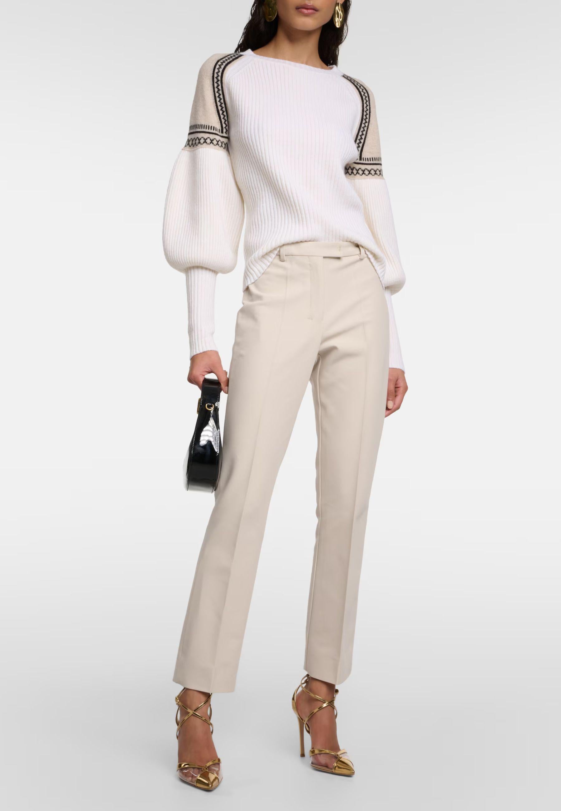 Pantaloni Fatina in Cotone e Viscosa Stretch