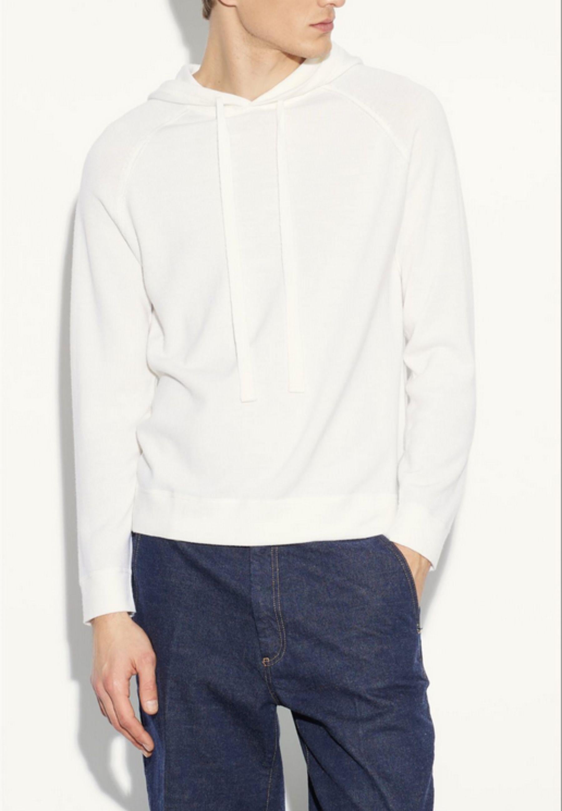 Maglia con cappuccio in lana merinos extrafine