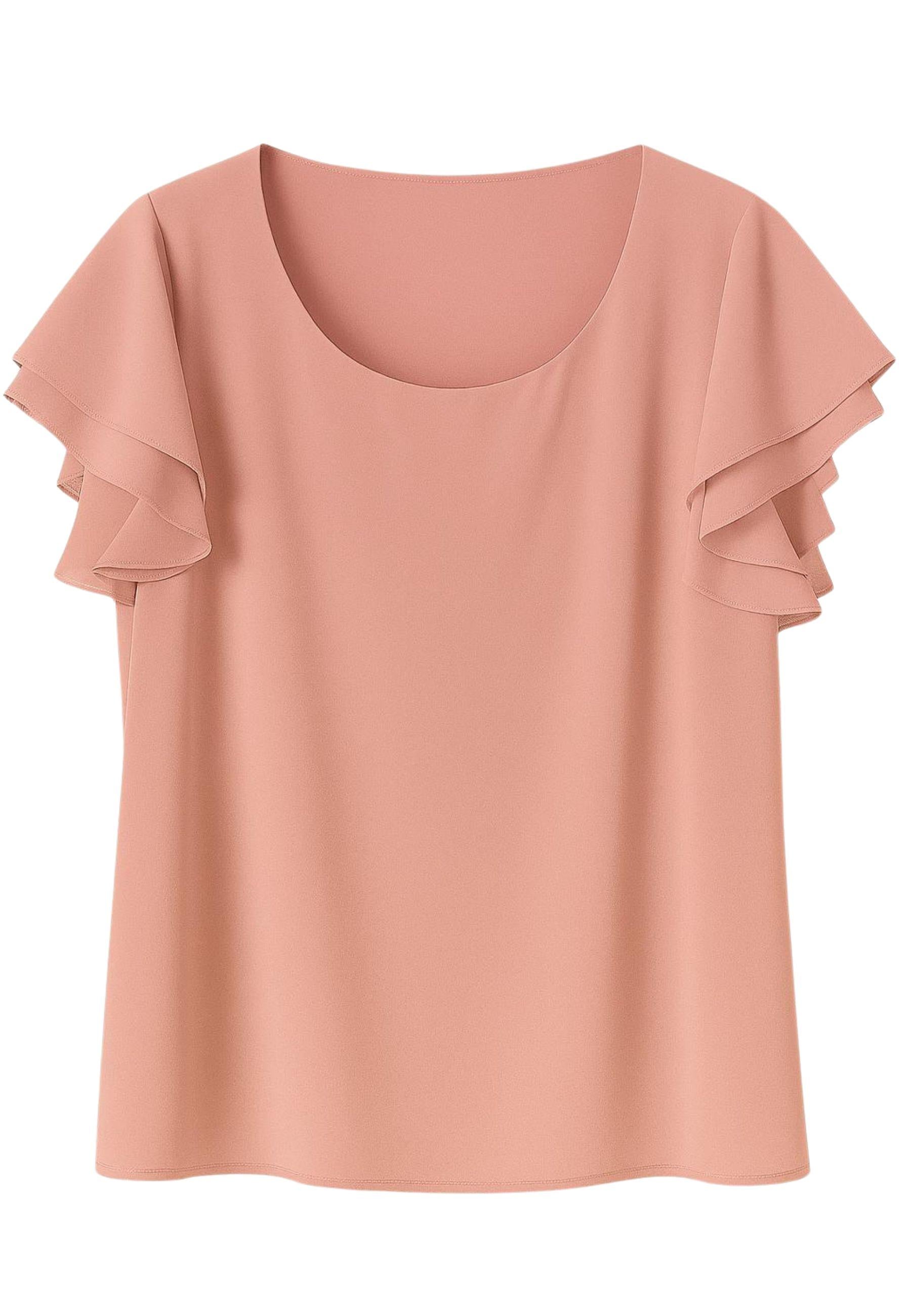 T-shirt donna DonnaG con maniche volant