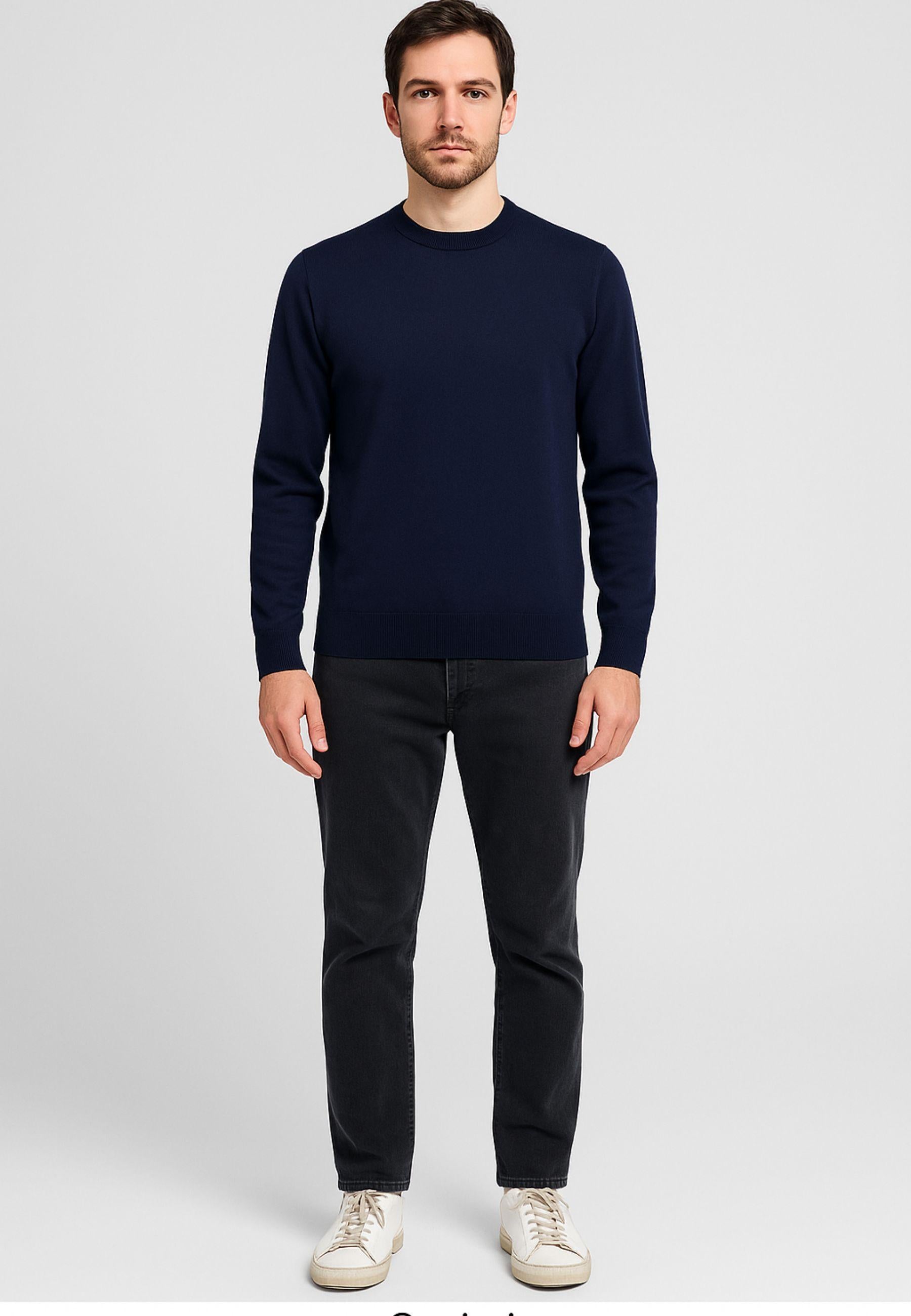 Maglia girocollo Cruciani in 100% lana