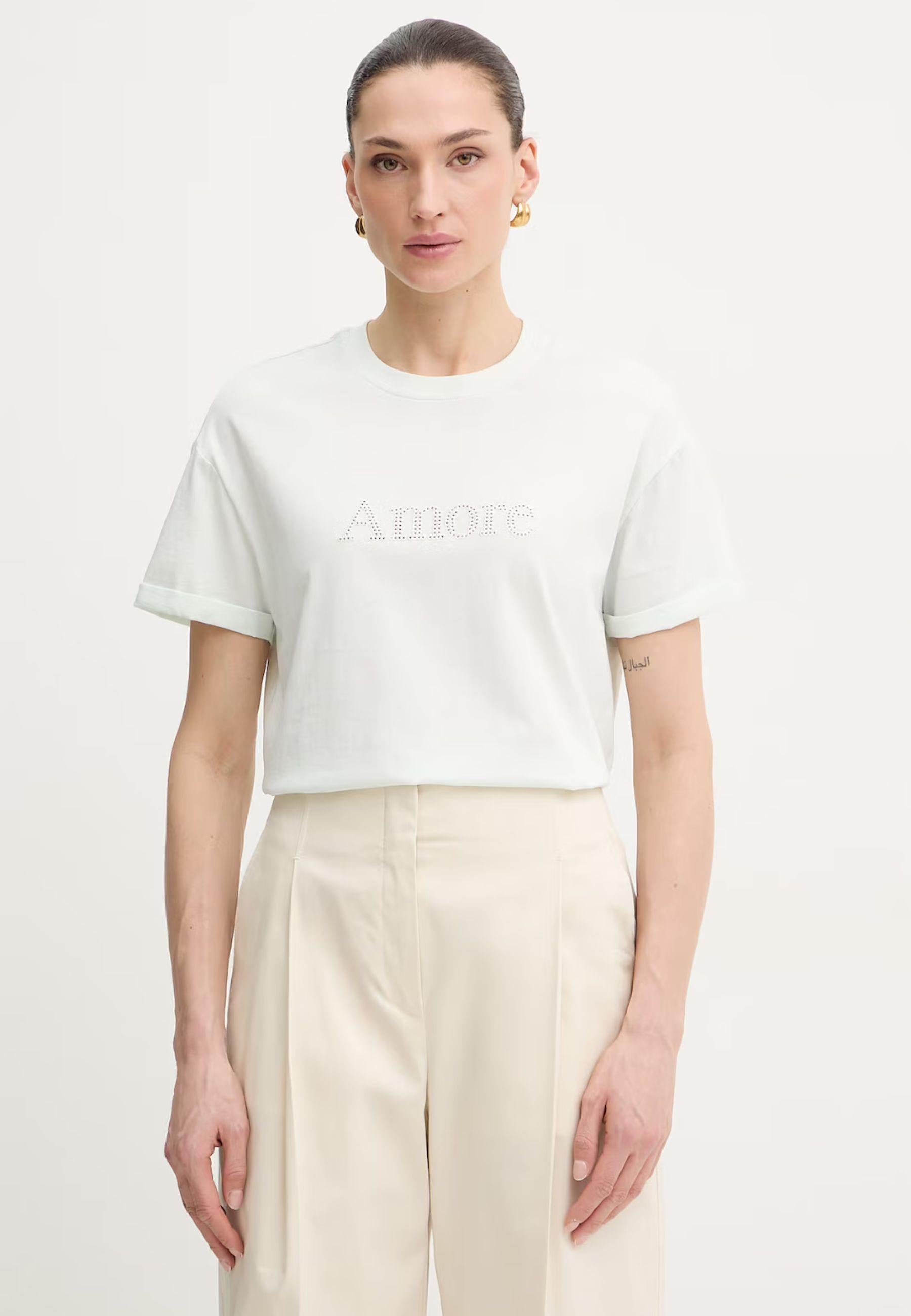T-shirt Twinset Actitude "Amore" - Bianco