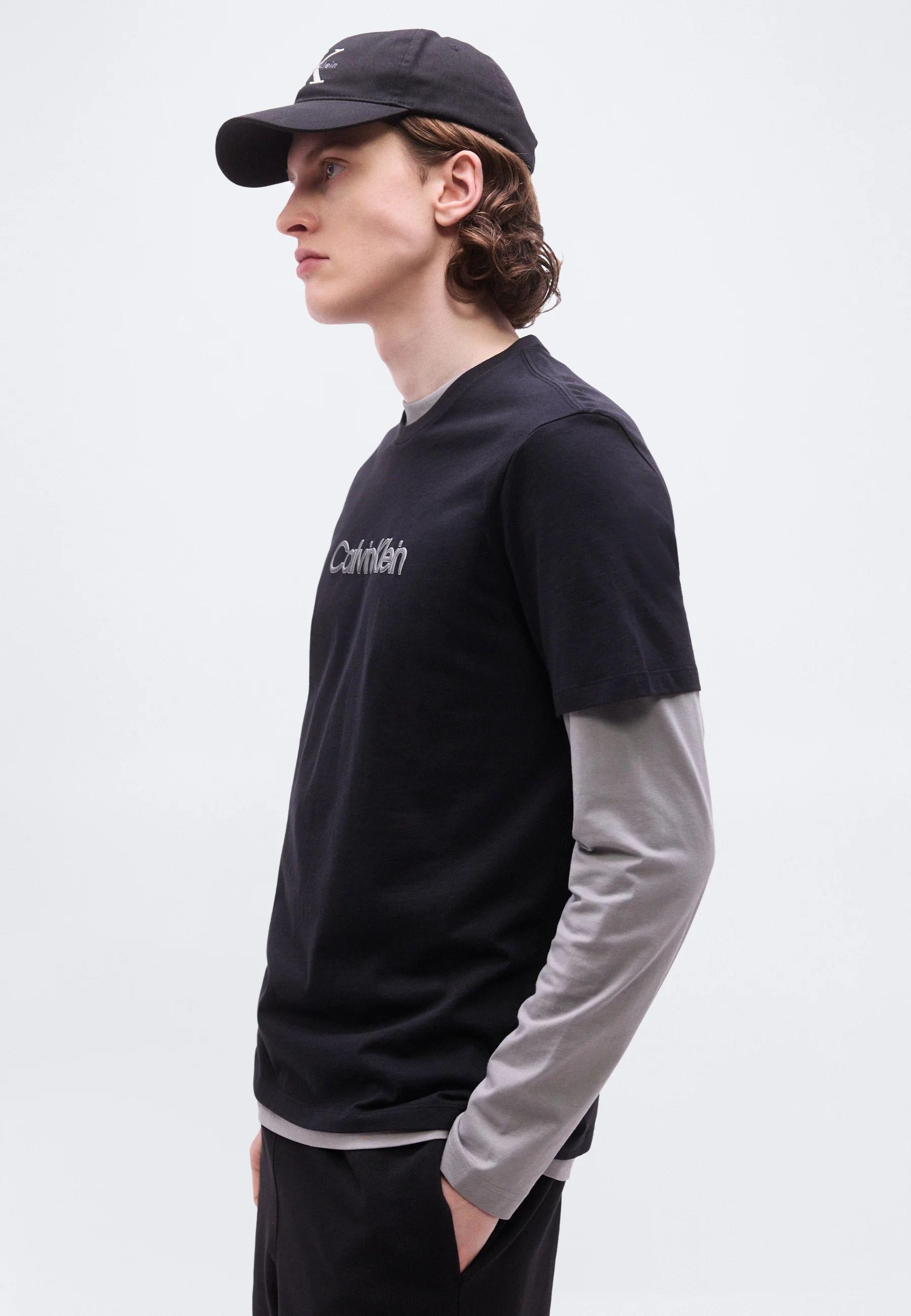 Calvin Klein - T-shirt logo in jersey di cotone