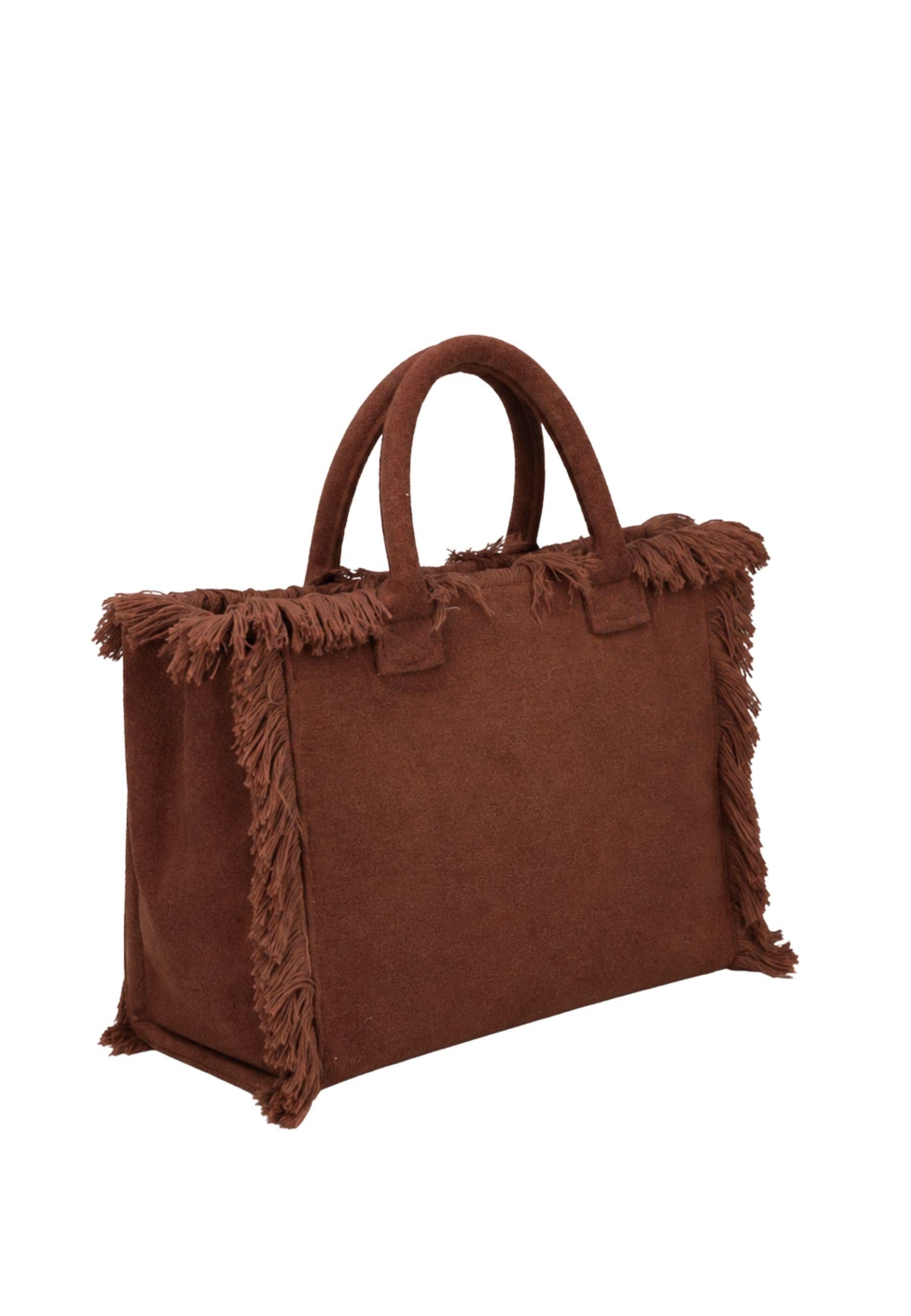 Vanity Bag Terry Brown - borsa shopper in spugna marrone