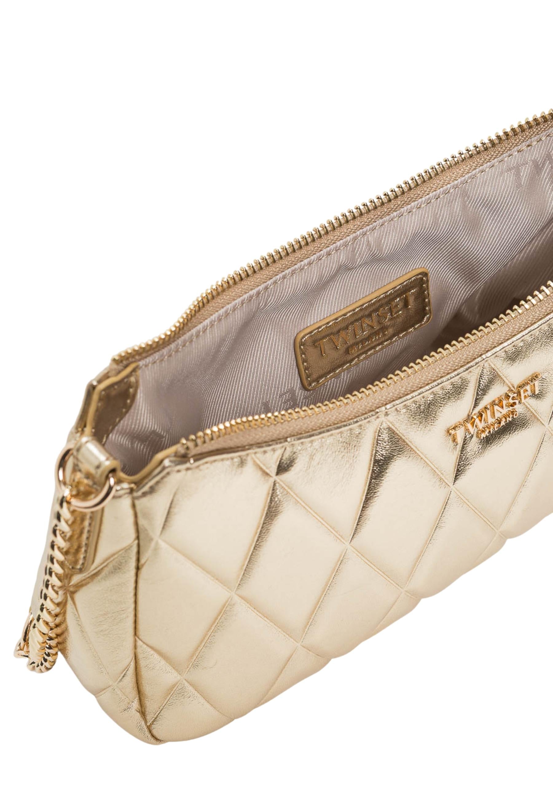 Borsa a Tracolla Twinset Quilted Oro