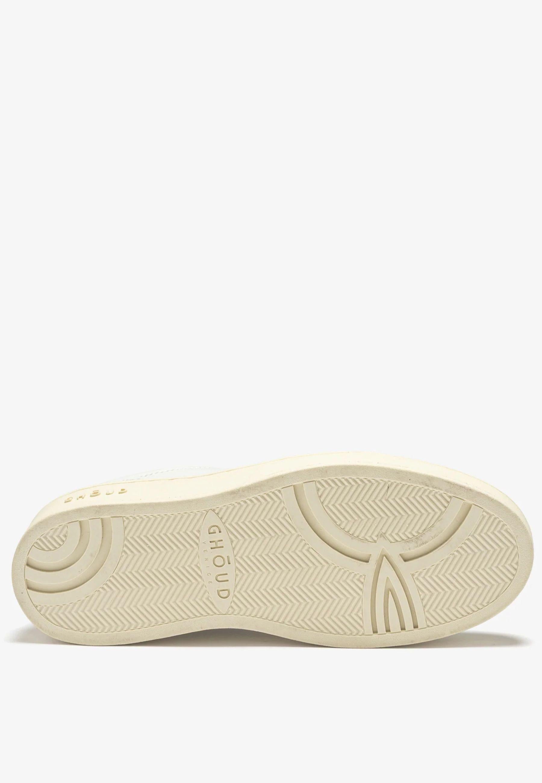 Sneakers uomo Ghoud Pads Bianco Essence - pelle con suola platform