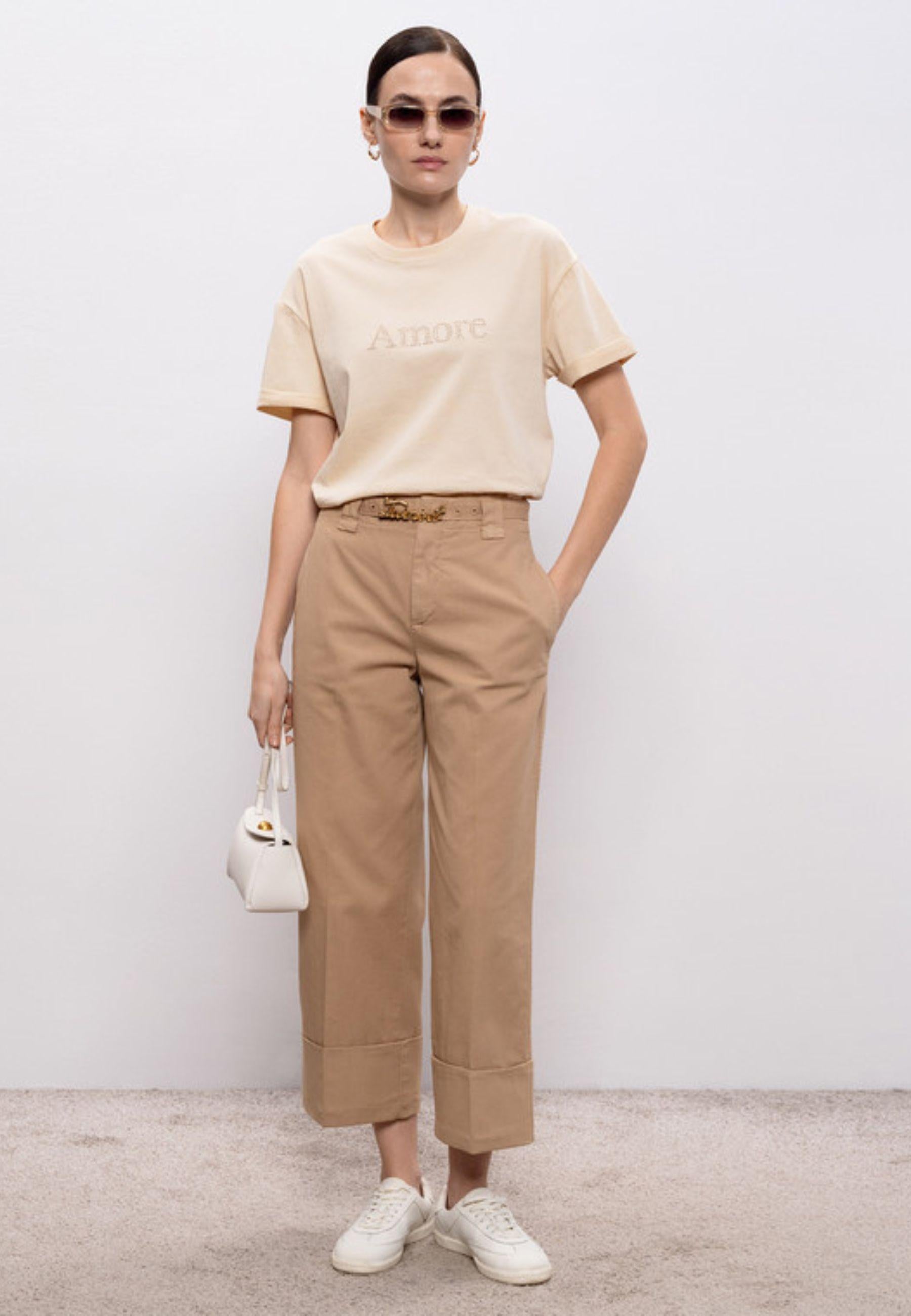 T-shirt Twinset in cotone con logo Amore