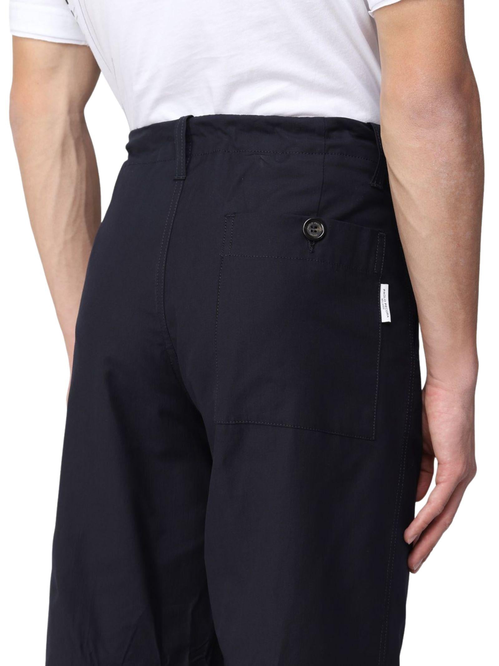 Pantalone in cotone con coulisse in vita