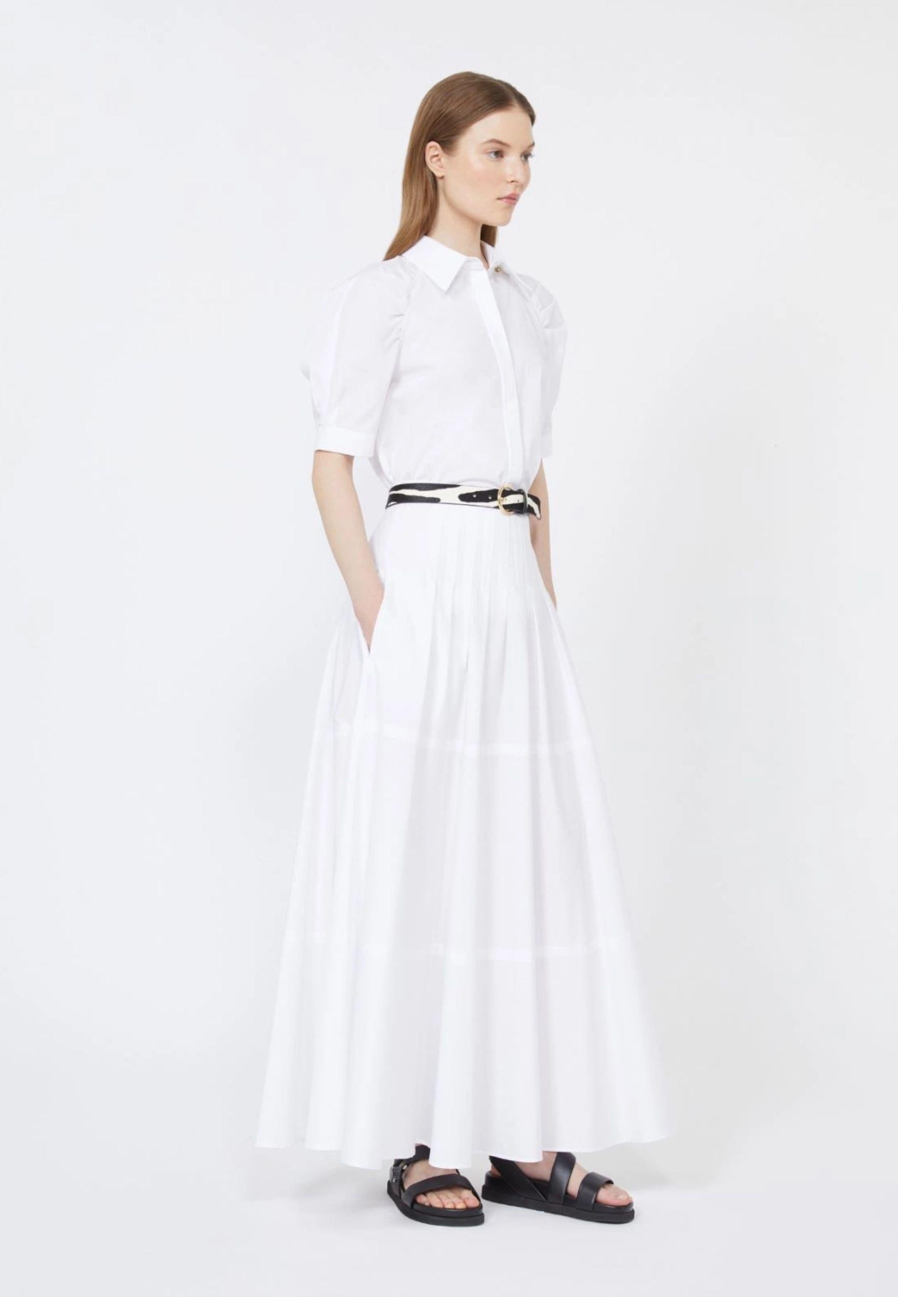 Max Mara - Camicia in popeline di cotone bianco ottico