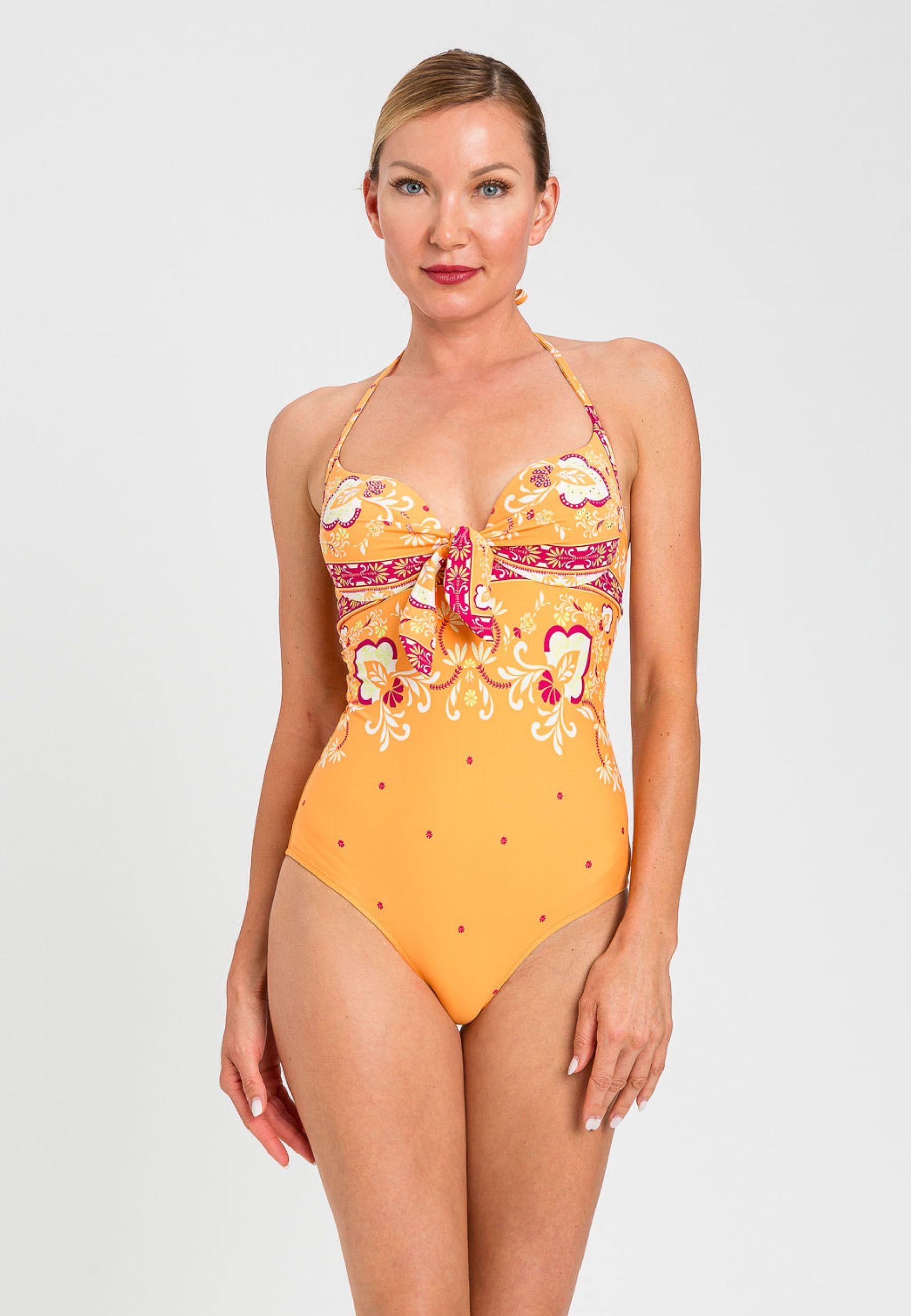 Costume Intero Twinset Fantasia Arancio Multicolor
