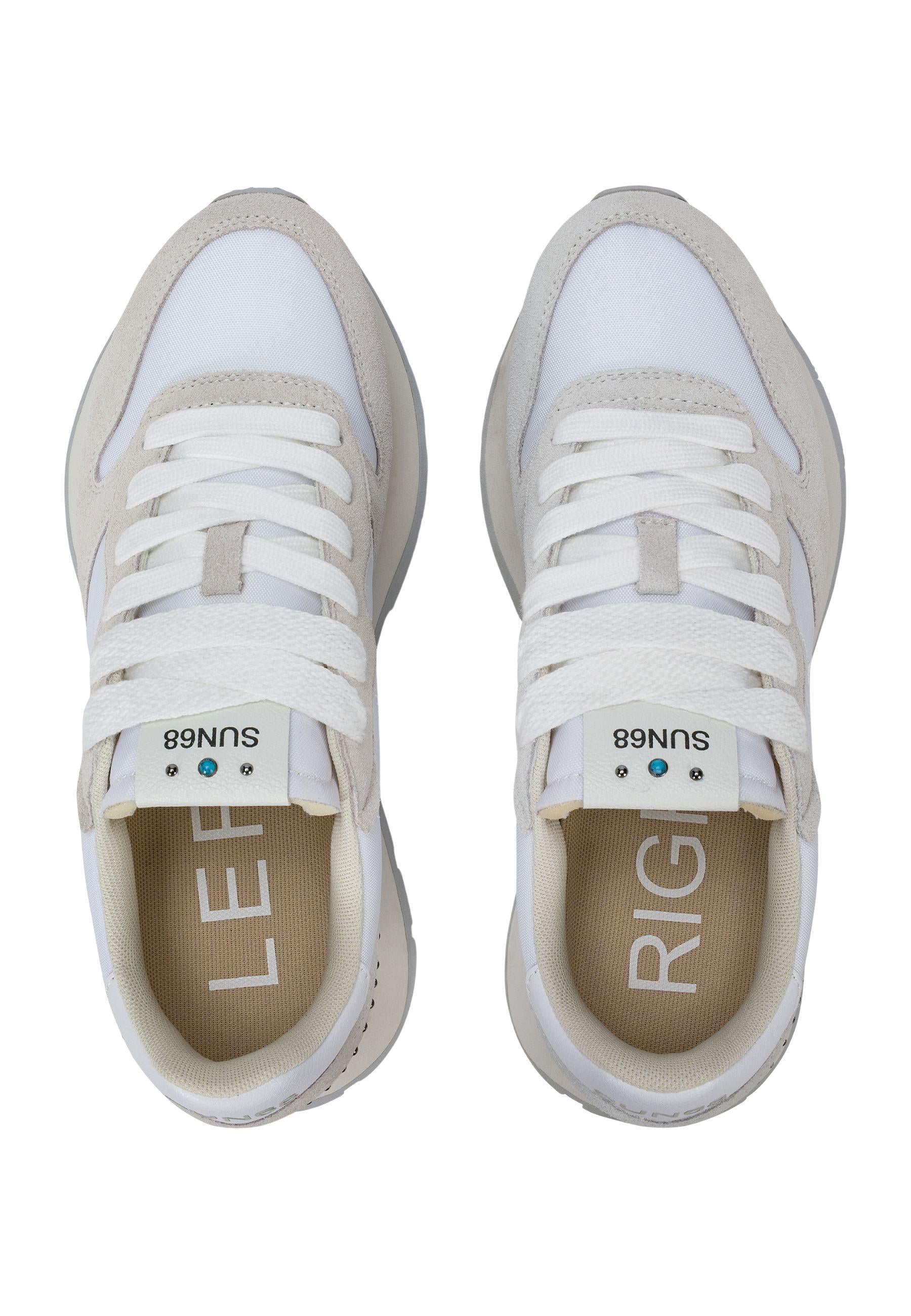 SUN68 Sneakers Donna in Tessuto e Suede con Dettagli Gioiello