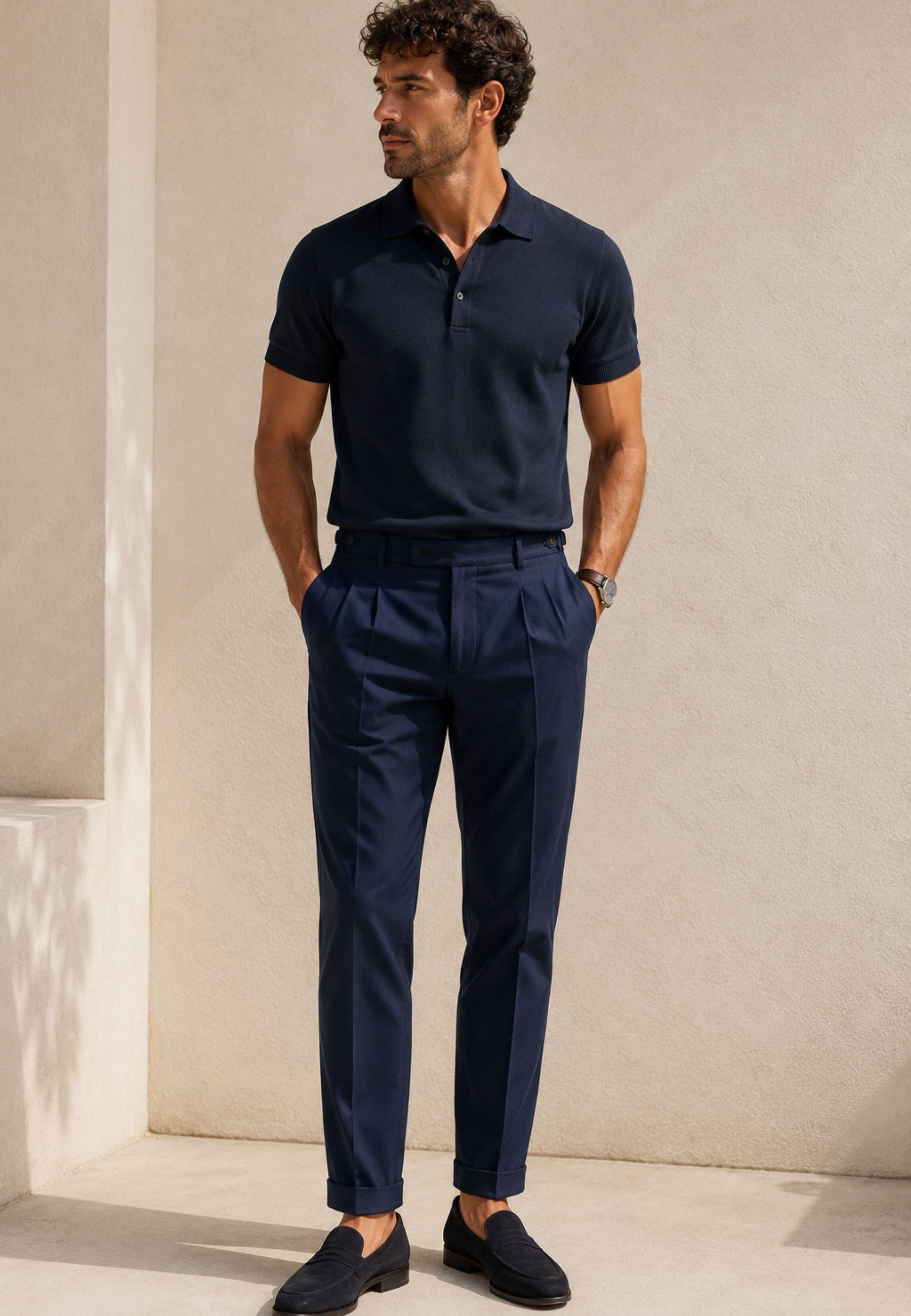 Briglia - Pantalone sartoriale in cotone e lino