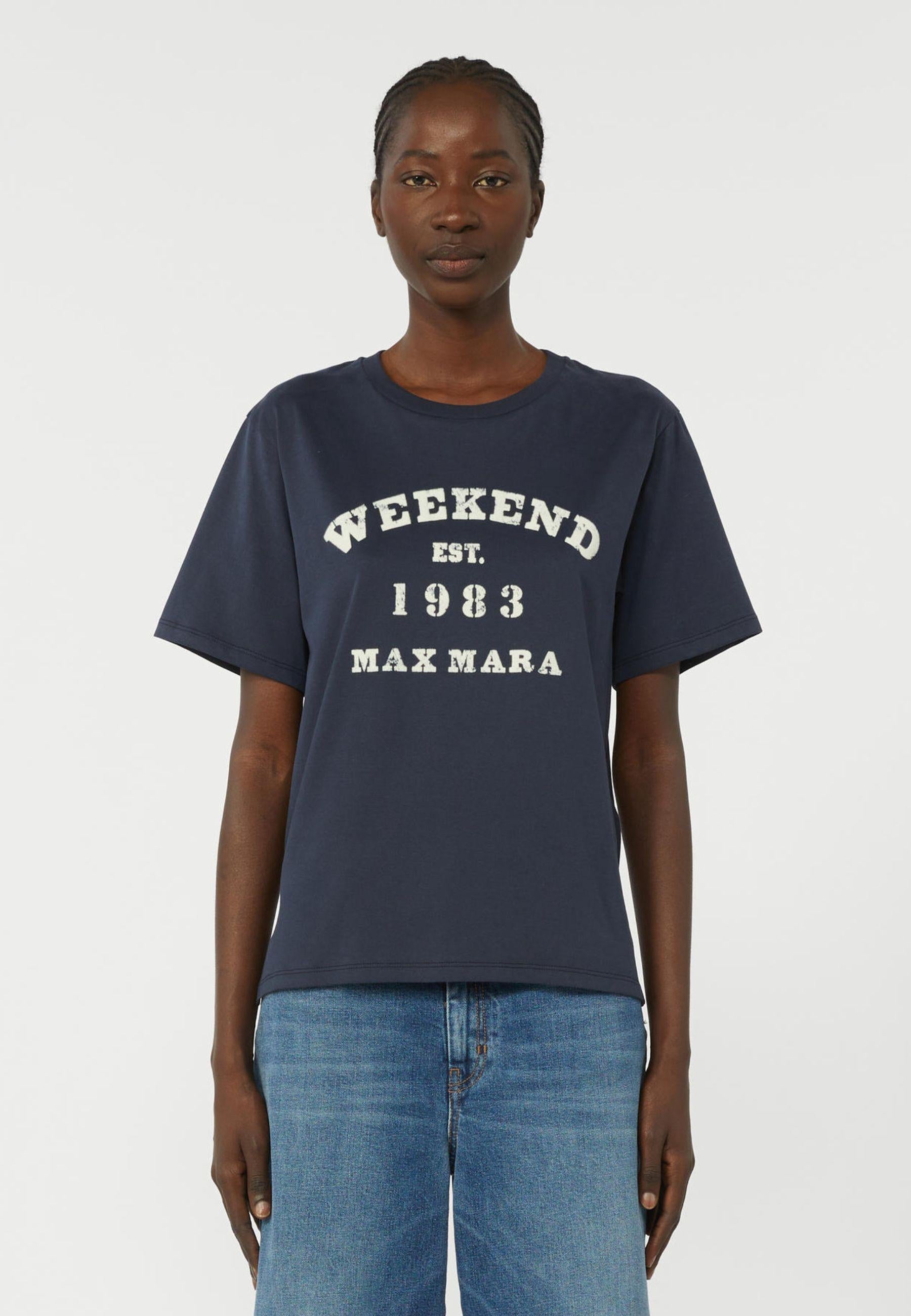 Weekend Max Mara - T-shirt in jersey di cotone con stampa grafica
