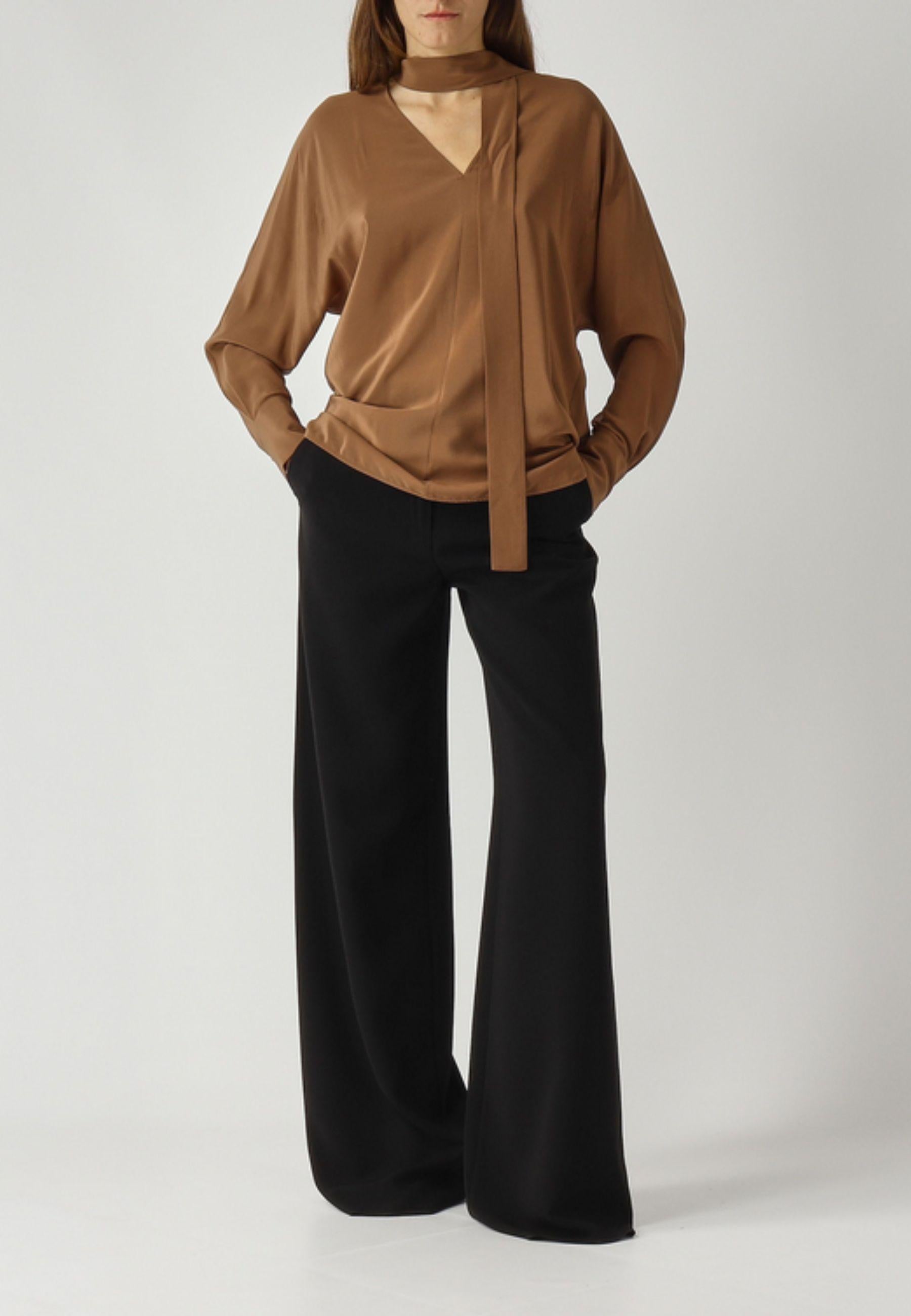 Max Mara Studio - Blusa in seta con fusciacca