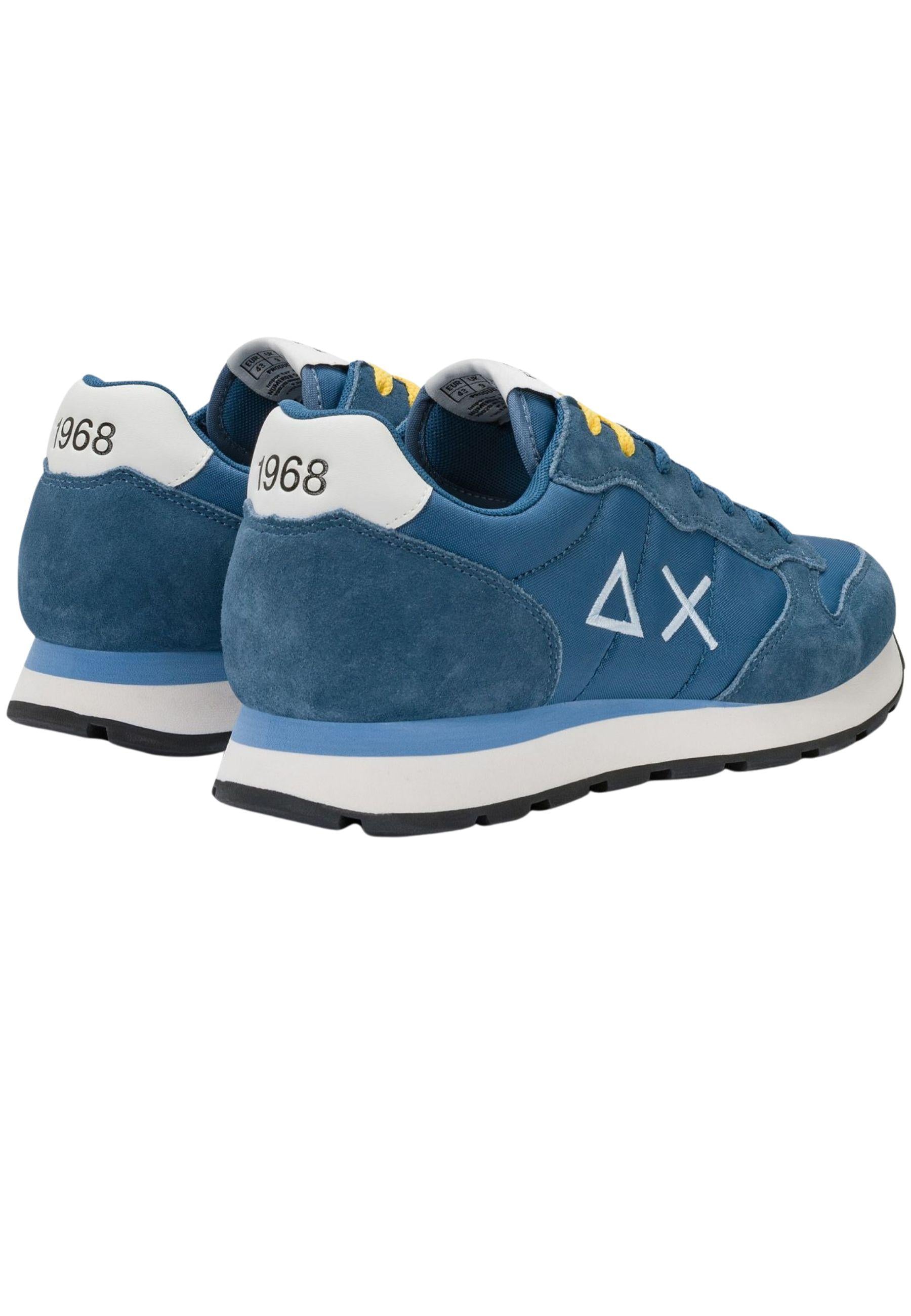 Sneaker Tom in nylon e suede blu avio scuro - SUN68