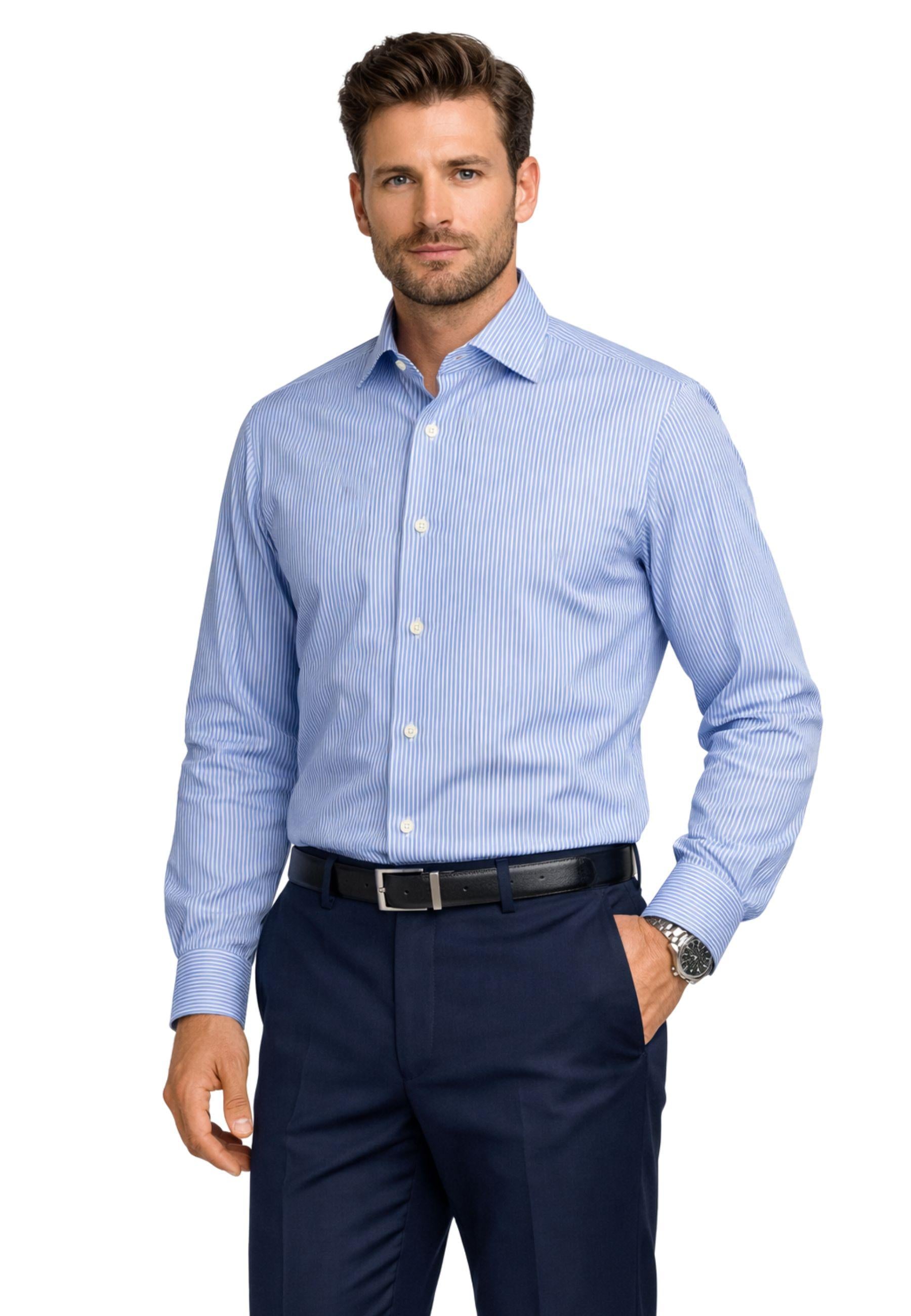 Camicia Alessandro Gherardi a righe - tessuto tecnico elasticizzato