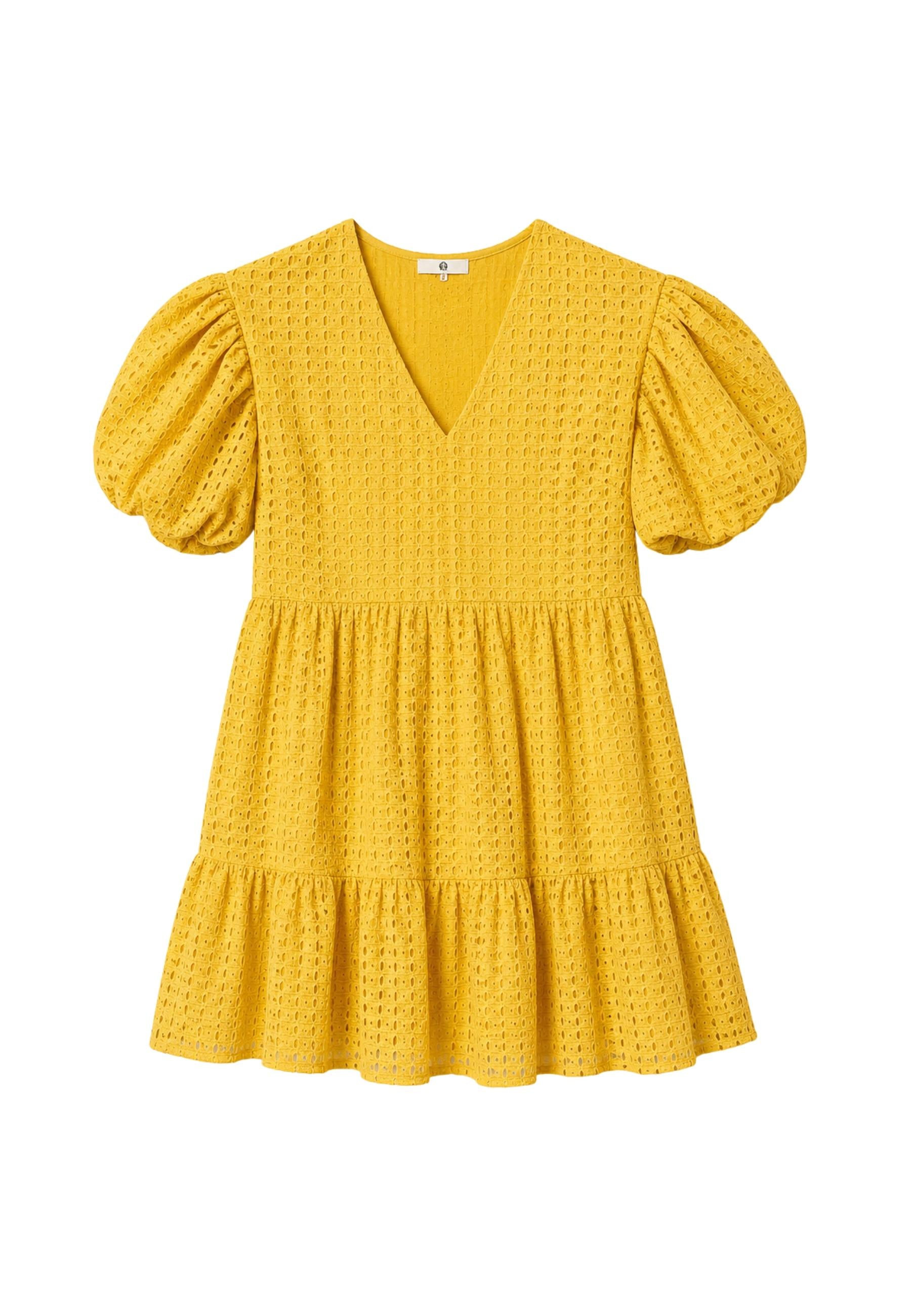 Abito Corto Crochet con Balza