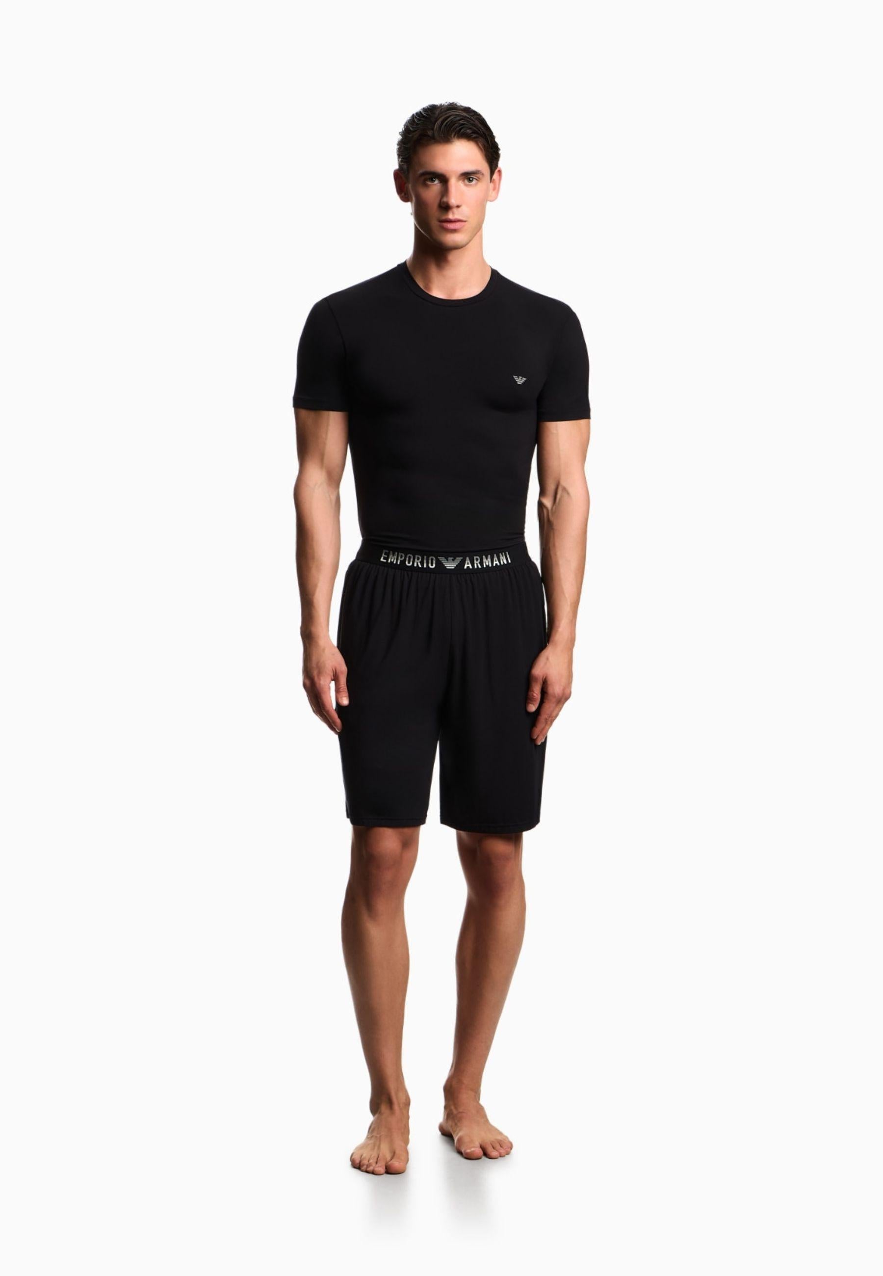 EMPORIO ARMANI - Pigiama con Bermuda in Soft Modal
