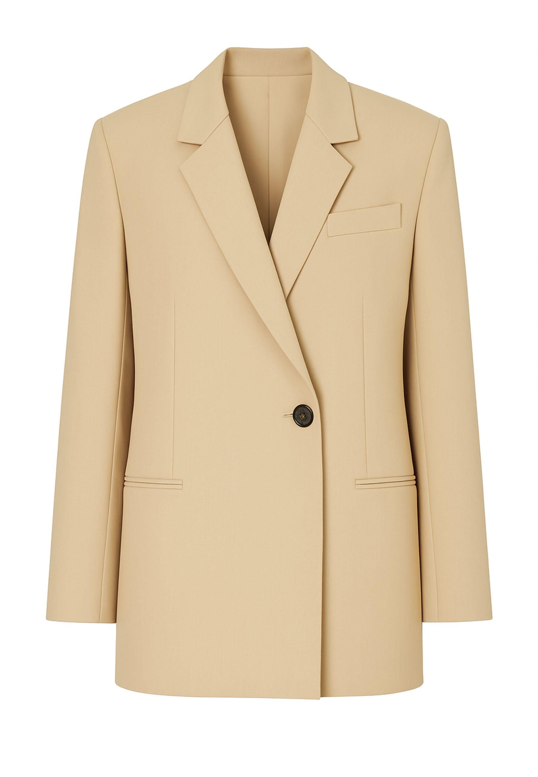 Giacca Donna Beige Sabbia con Bottoni Sartoriali