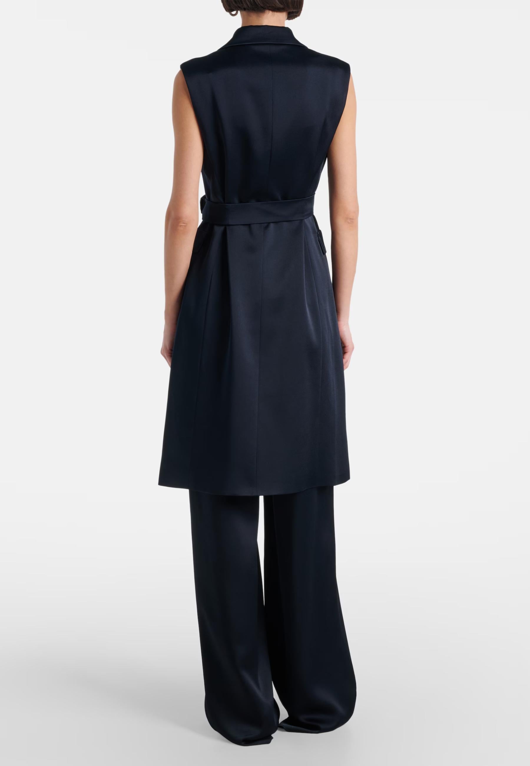 Max Mara Srudio Giacca Afgano in raso con cintura