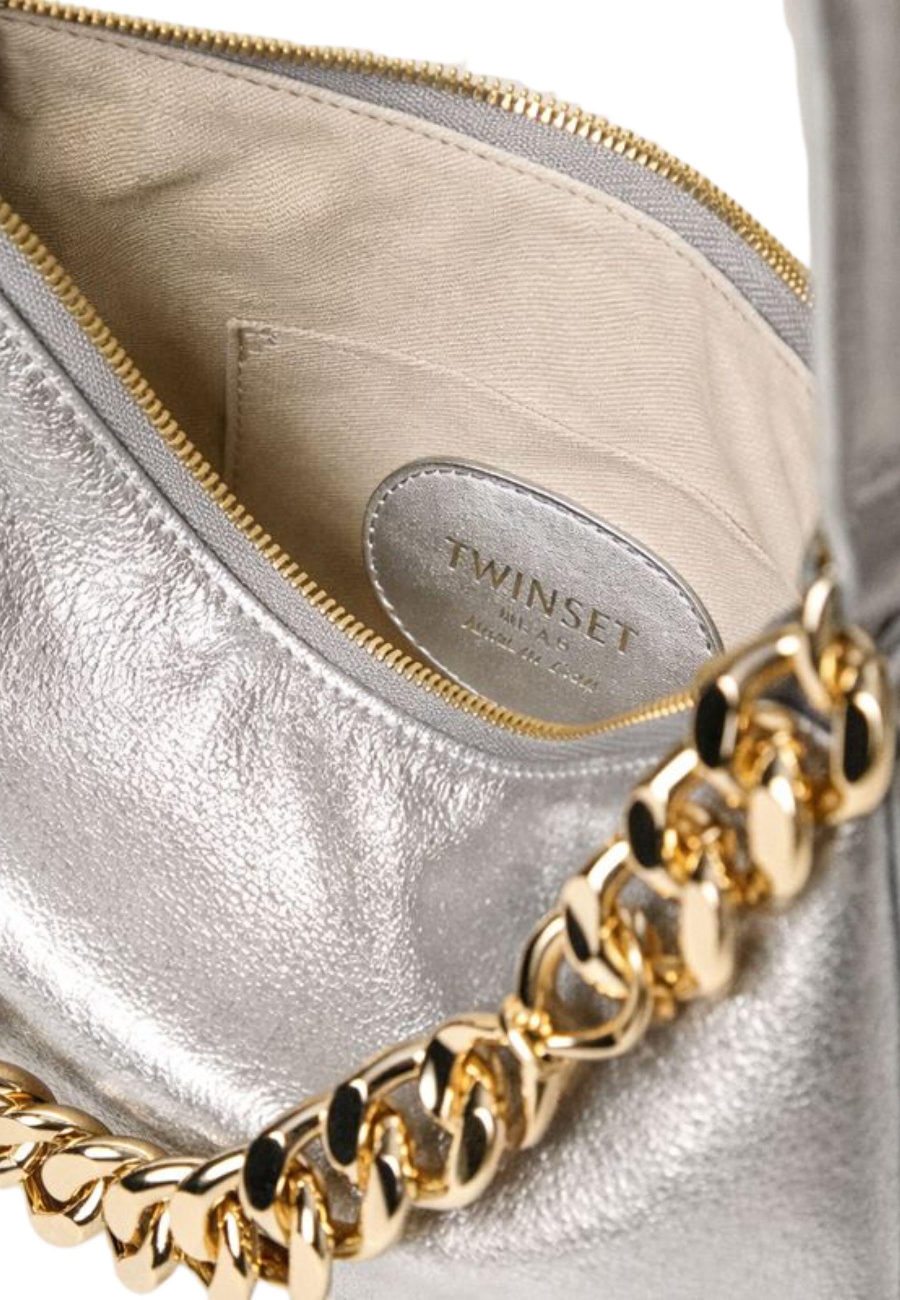 Borsa 'Liliane' media in pelle laminata