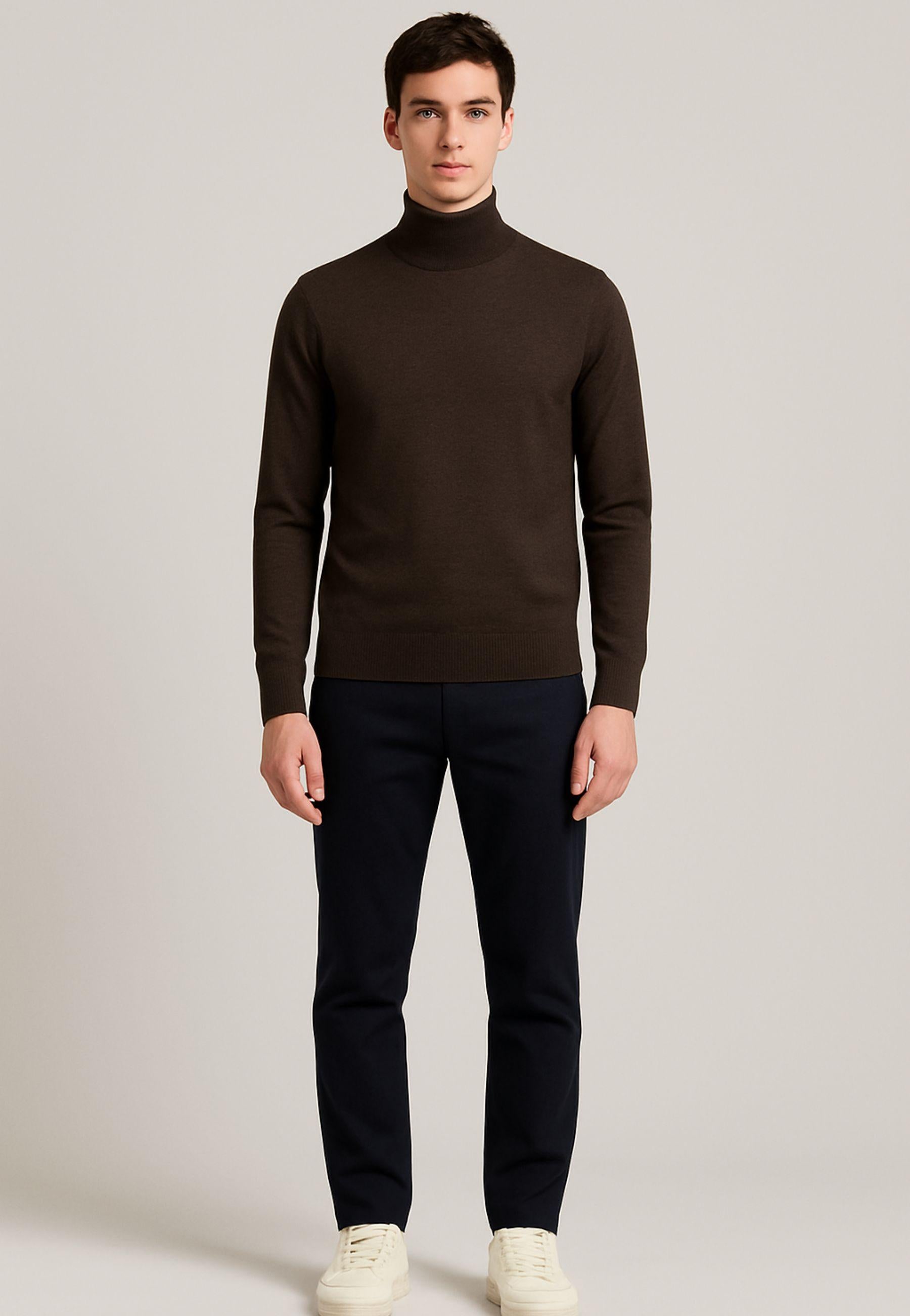Maglione mezzo collo Cruciani in pura lana