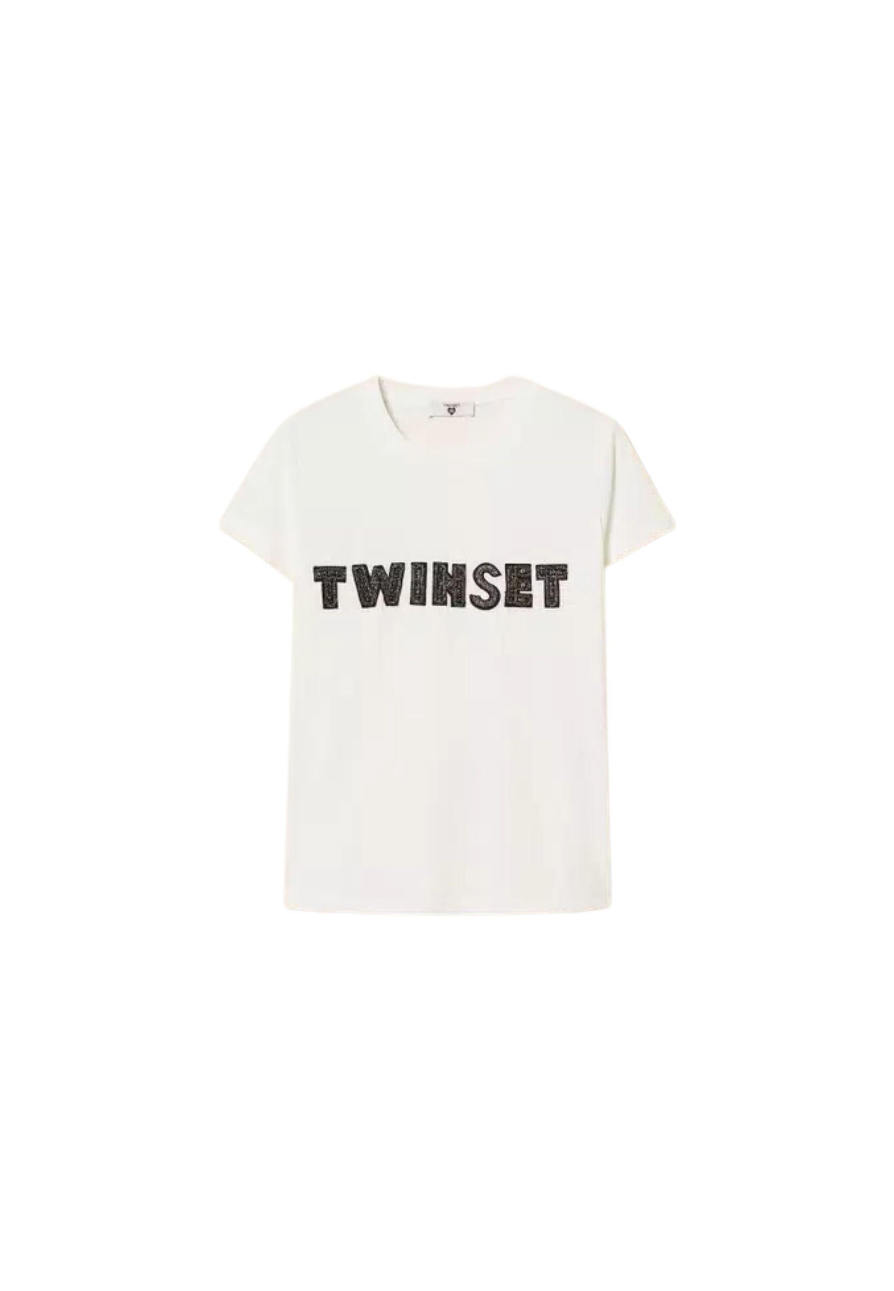 T-shirt con Logo Patch Ricamato