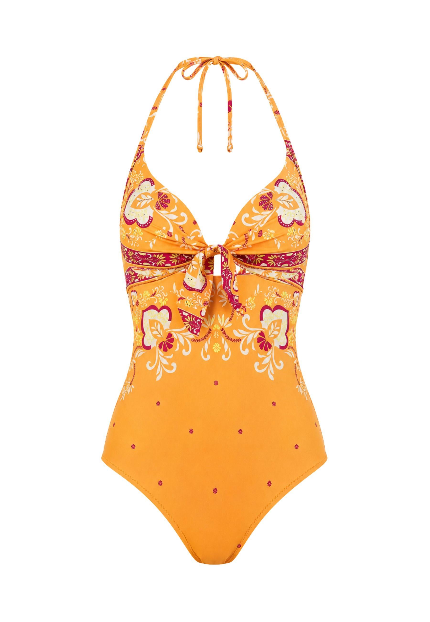Costume Intero Twinset Fantasia Arancio Multicolor