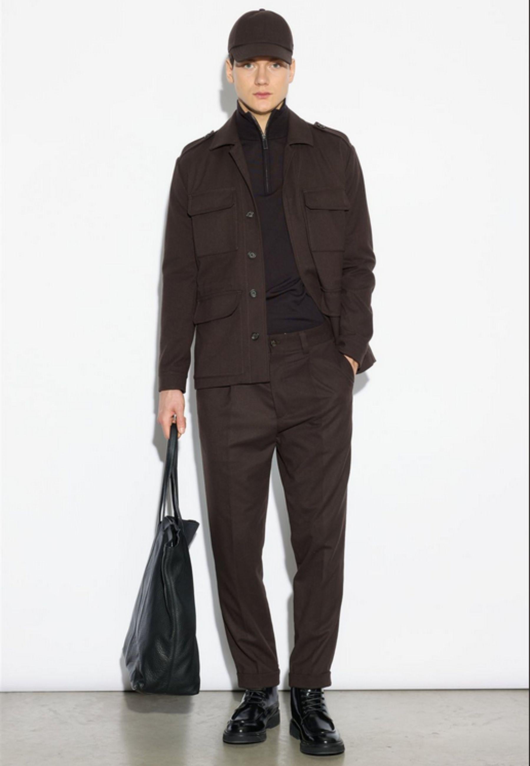 Pantalone "Duomo" in flanella<BR/>