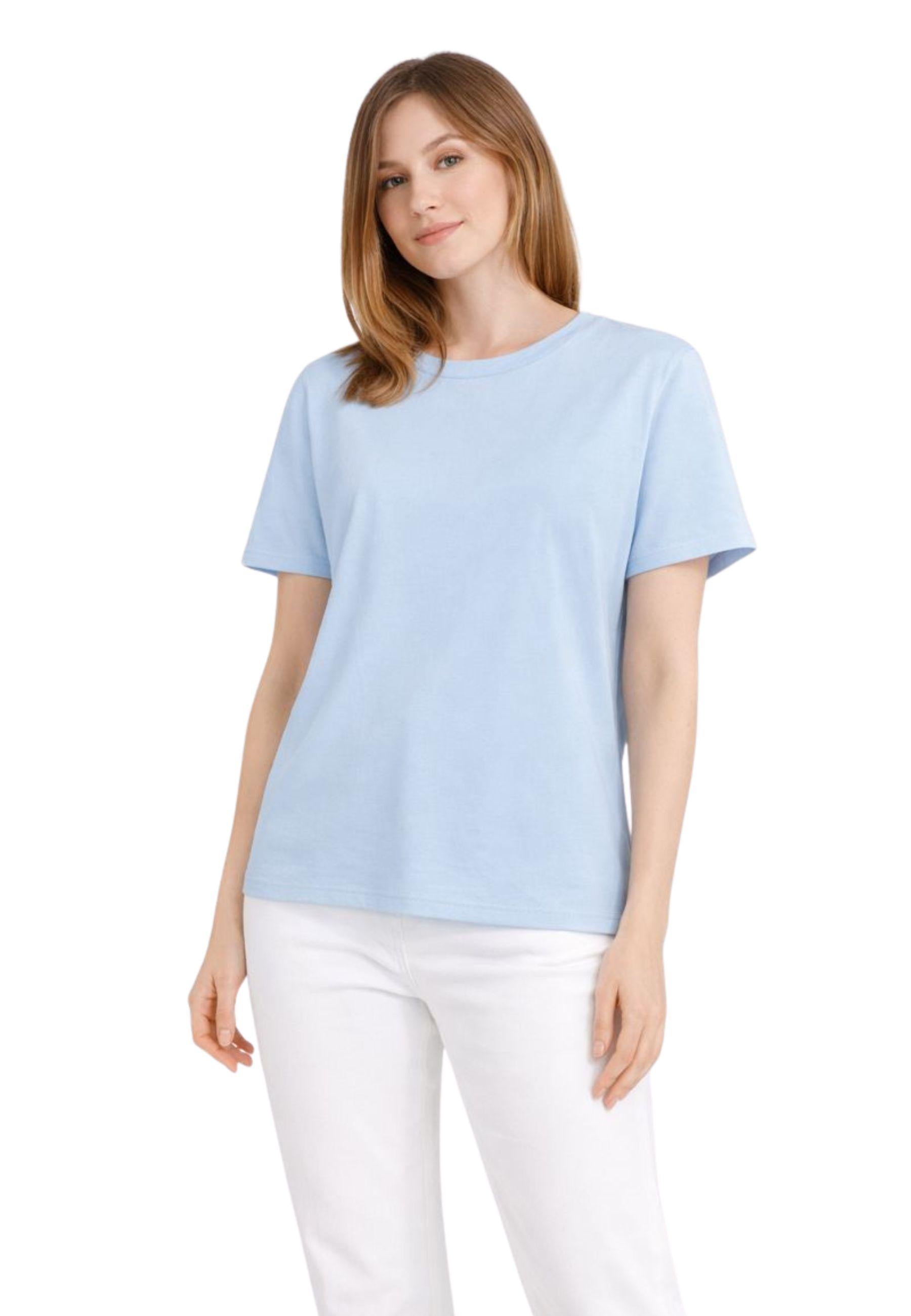 T-shirt donna in cotone elasticizzato