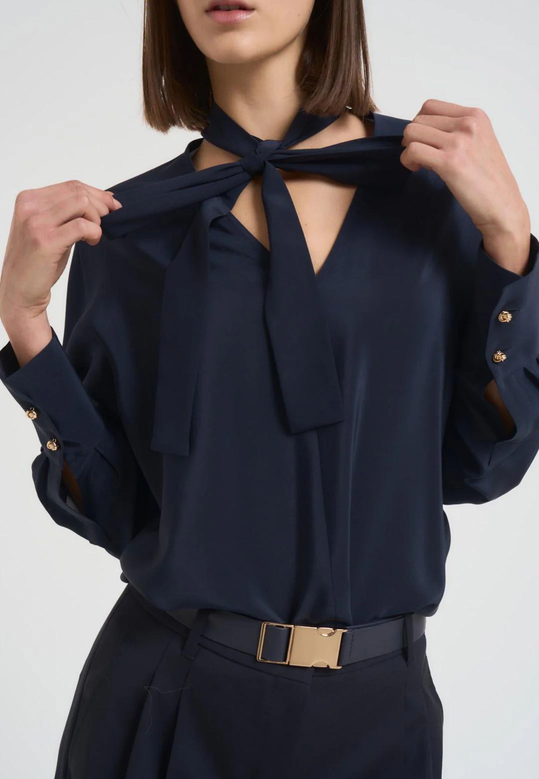 Max Mara Studio - Blusa in seta con fusciacca