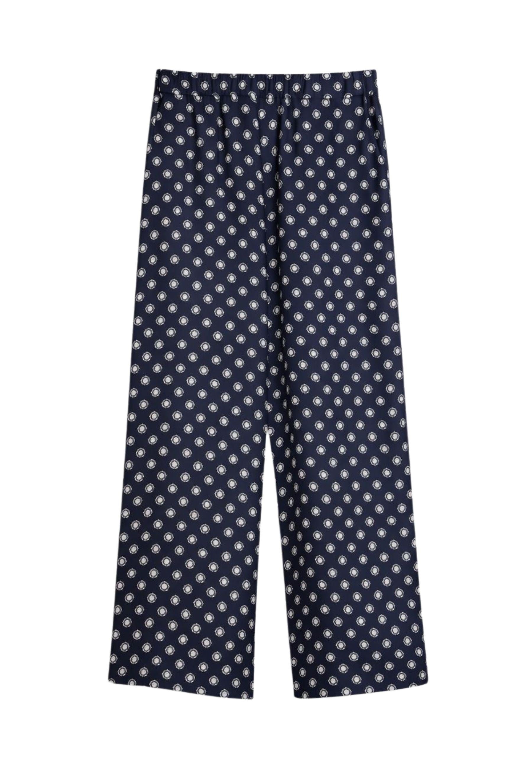Pantaloni Max Mara Leisure "Vik" in seta stampata