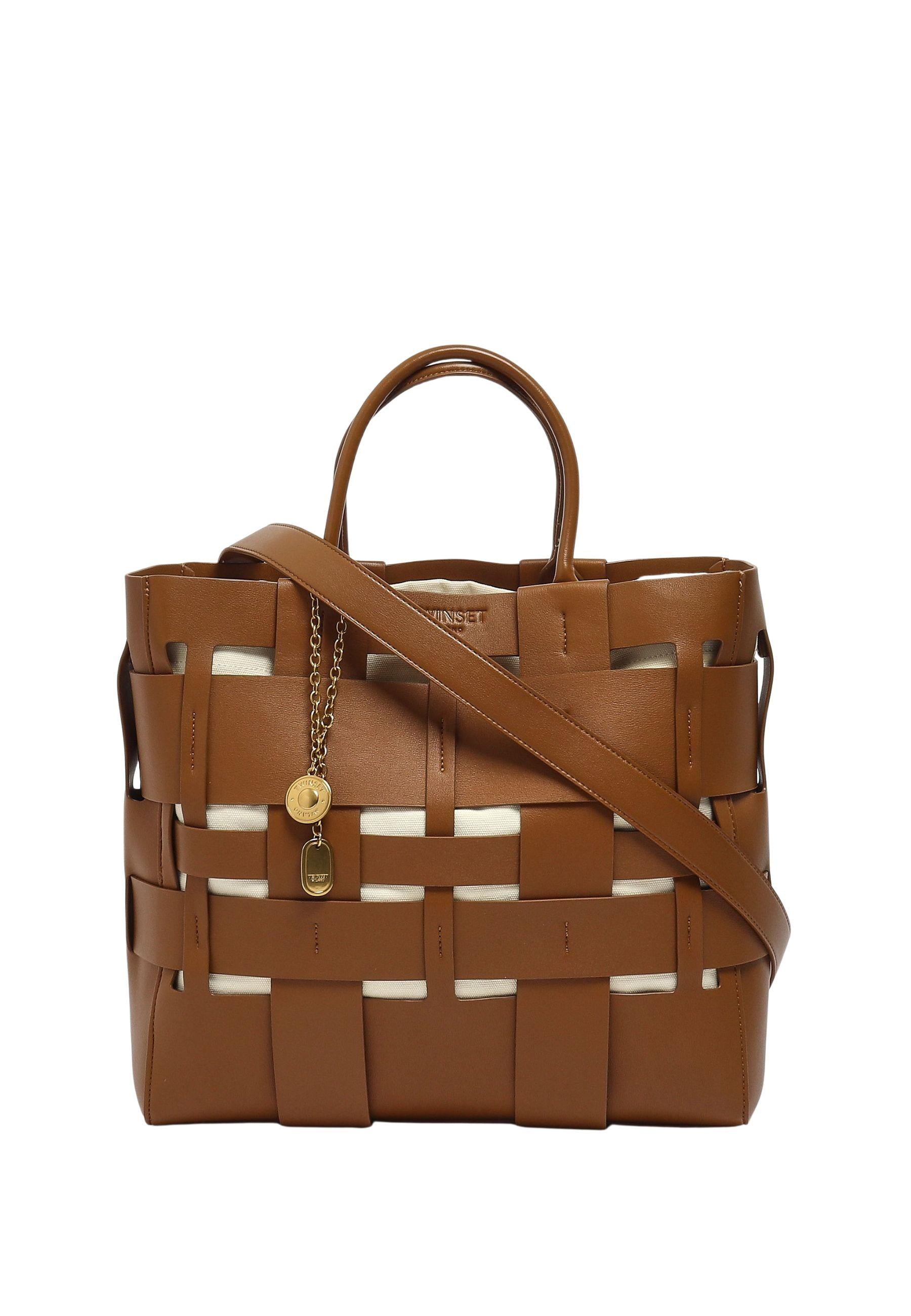 Borsa Tote Intrecciata con Tracolla