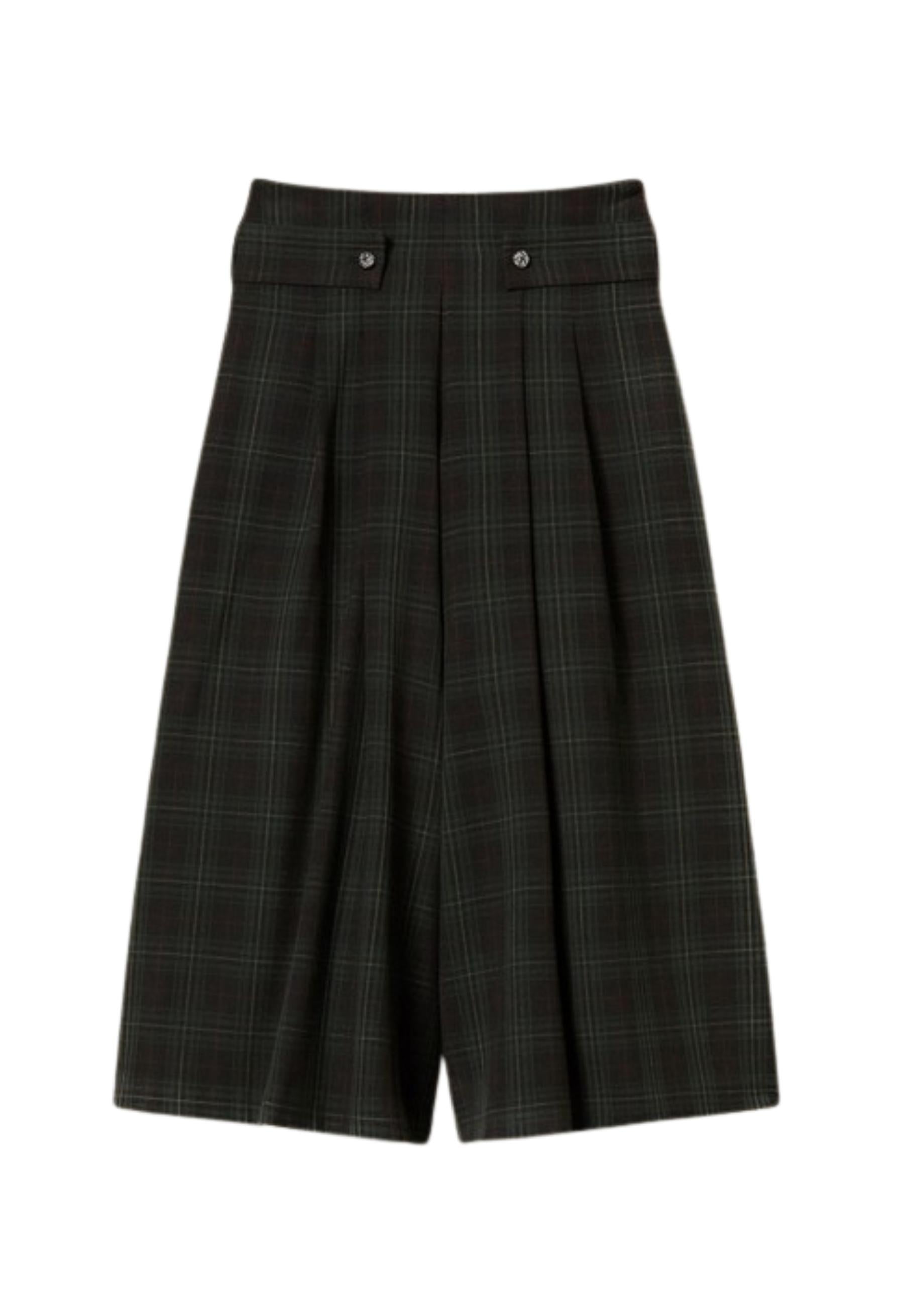 Gonna Pantalone Actitude by Twinset in Tartan Verde
