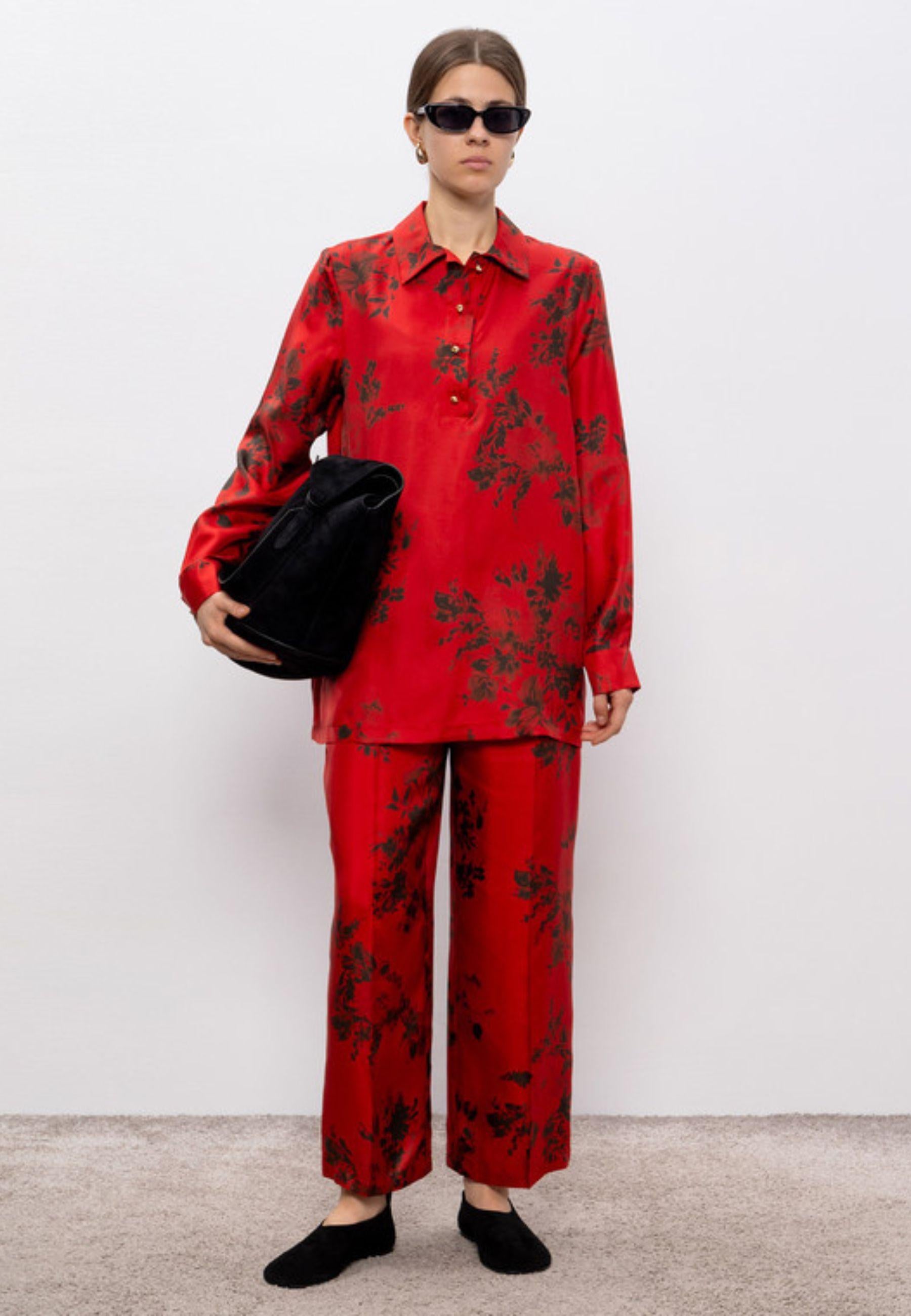 Blusa Max Mara Studio in Seta con Stampa Floreale