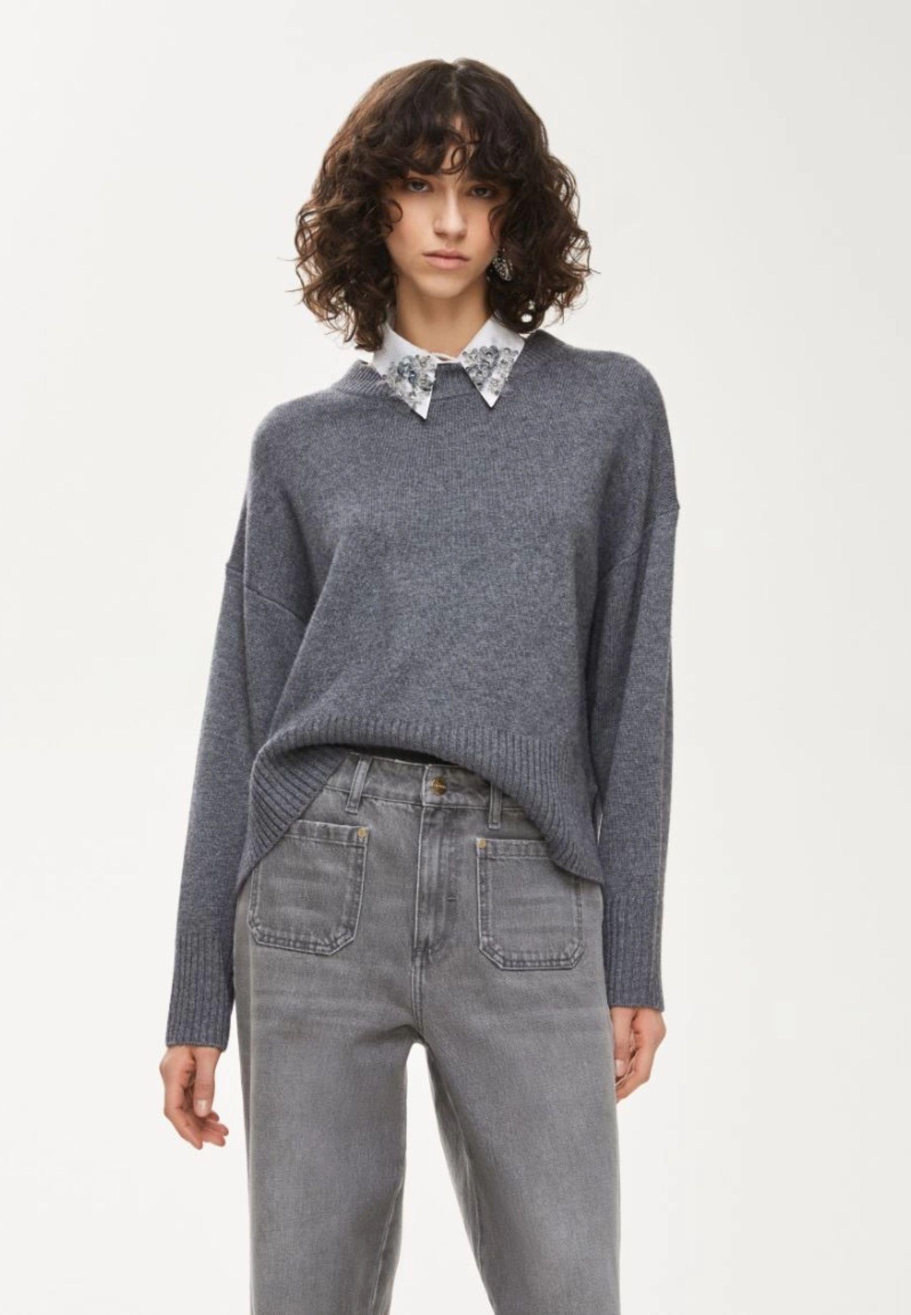 Maglia Over in Misto Cashmere e Lana