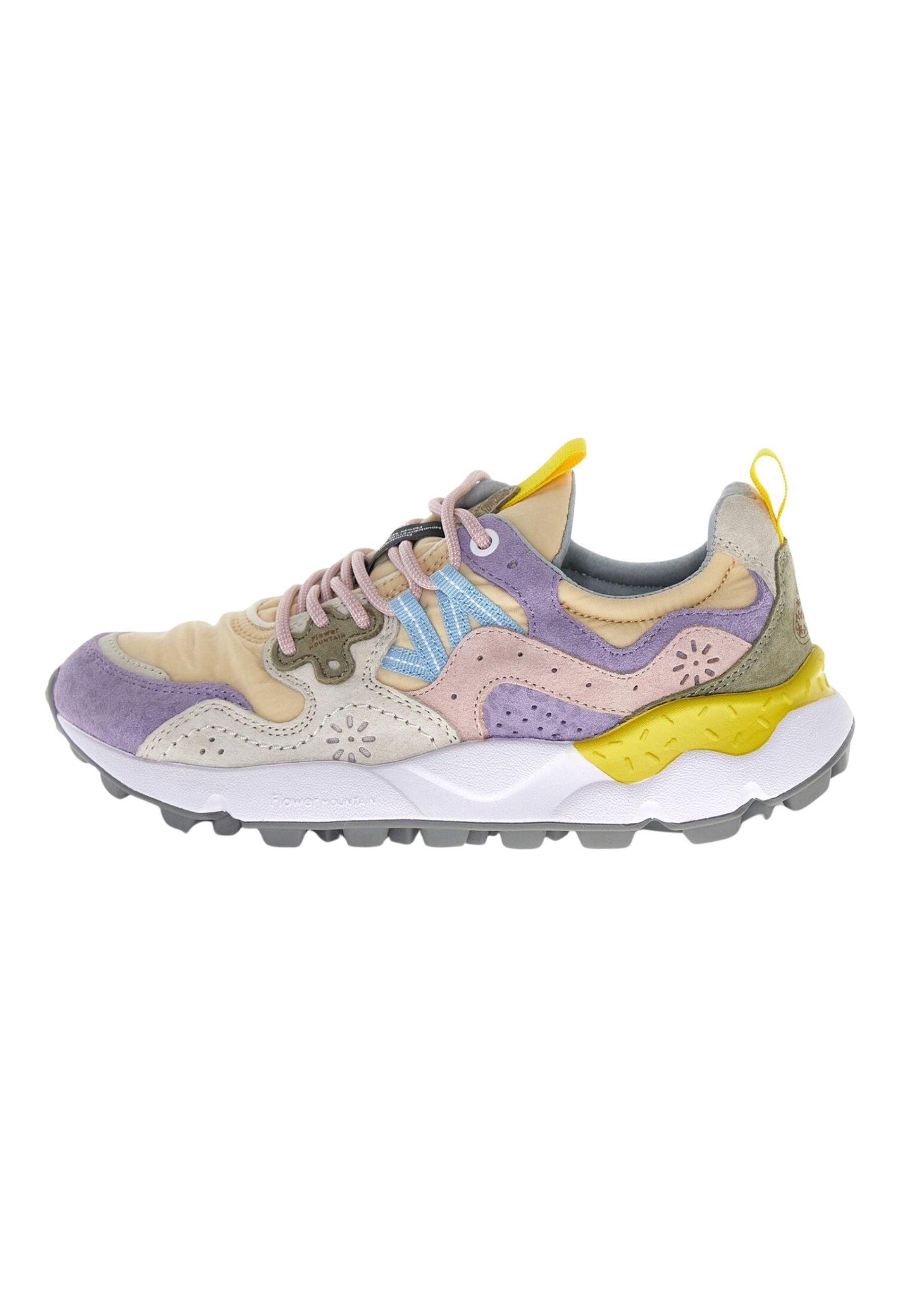 Sneaker Flower Mountain multicolor in pelle e tessuto tecnico