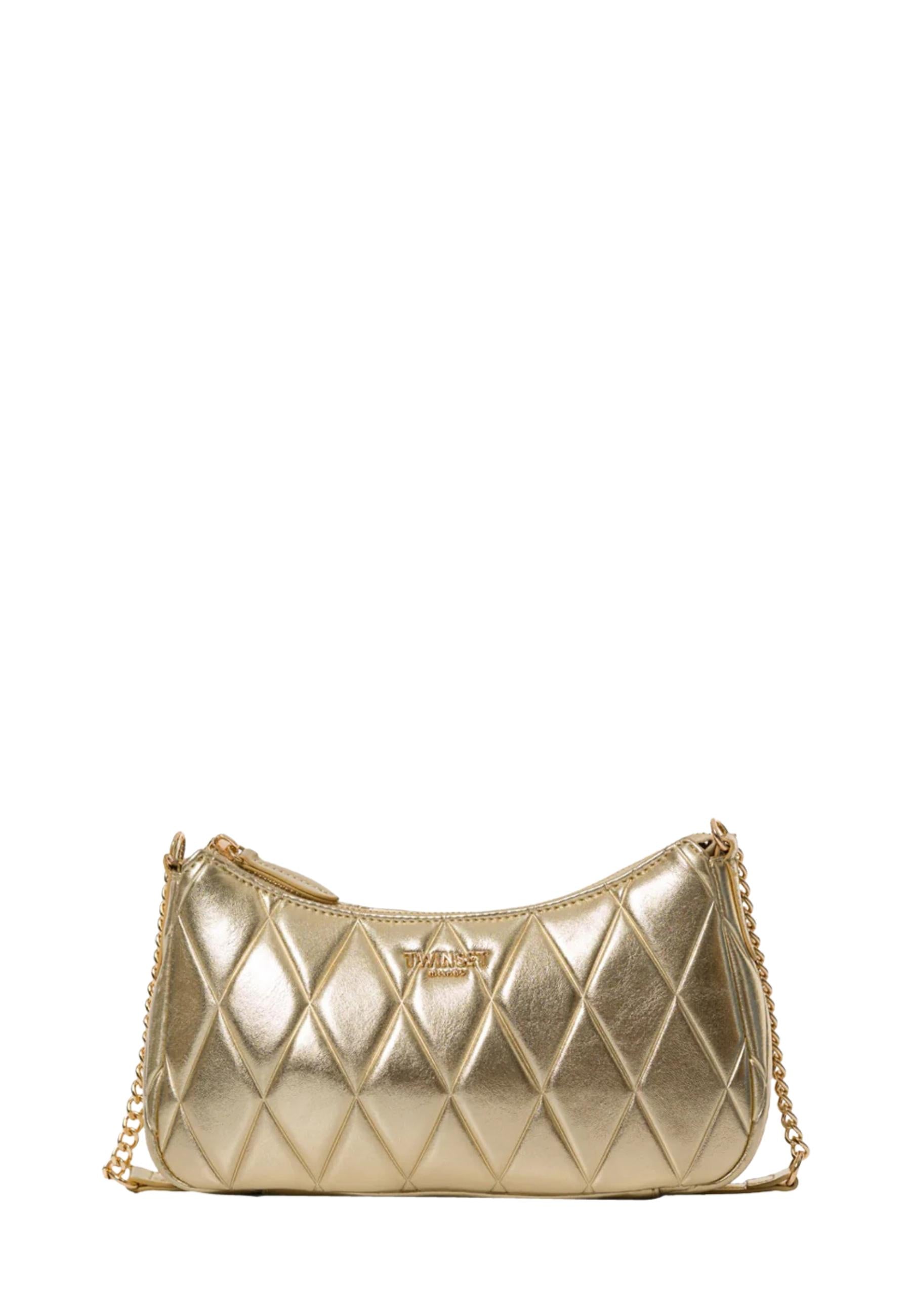Borsa a Tracolla Twinset Quilted Oro