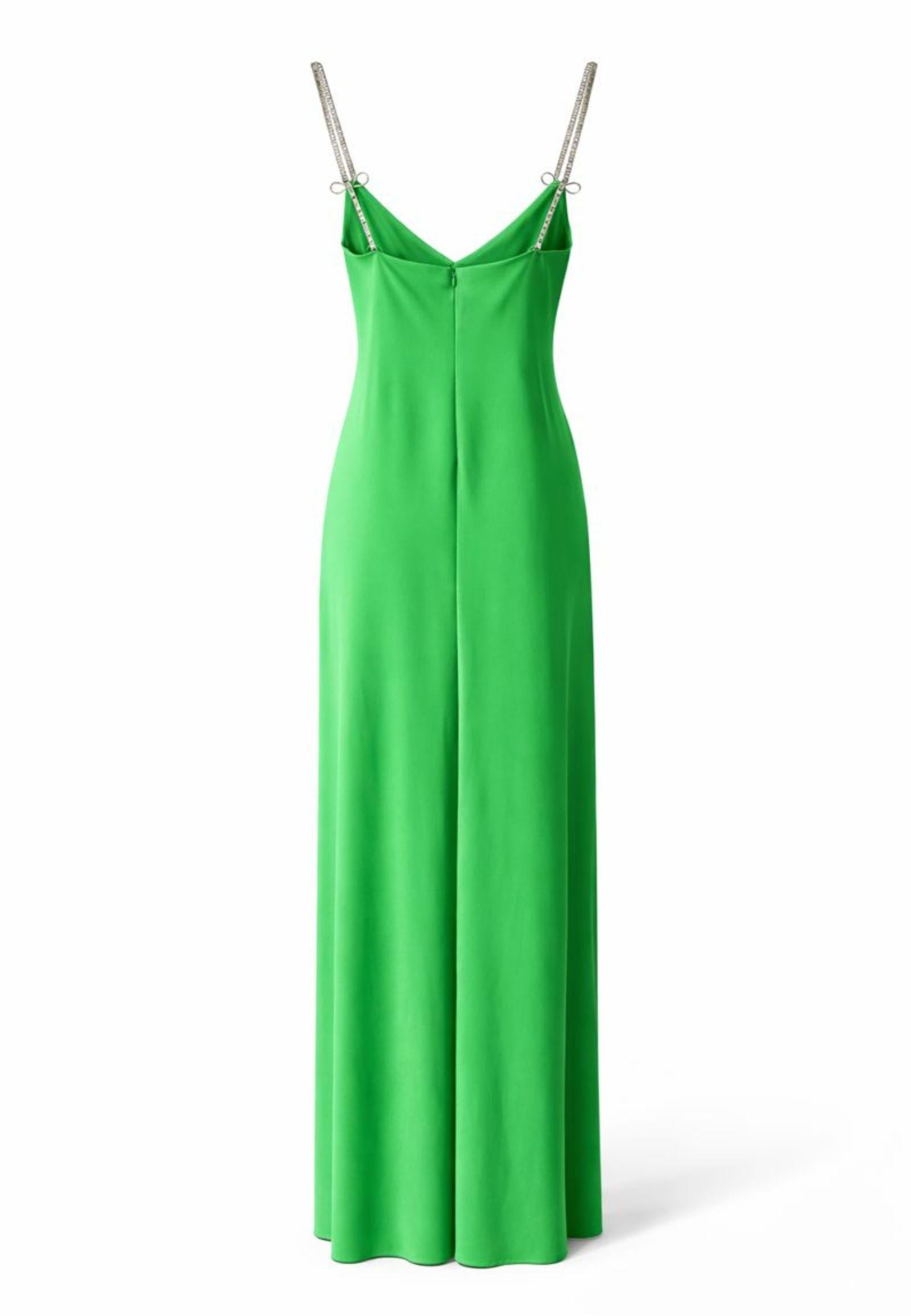 Abito lungo in satin con clips - Donna