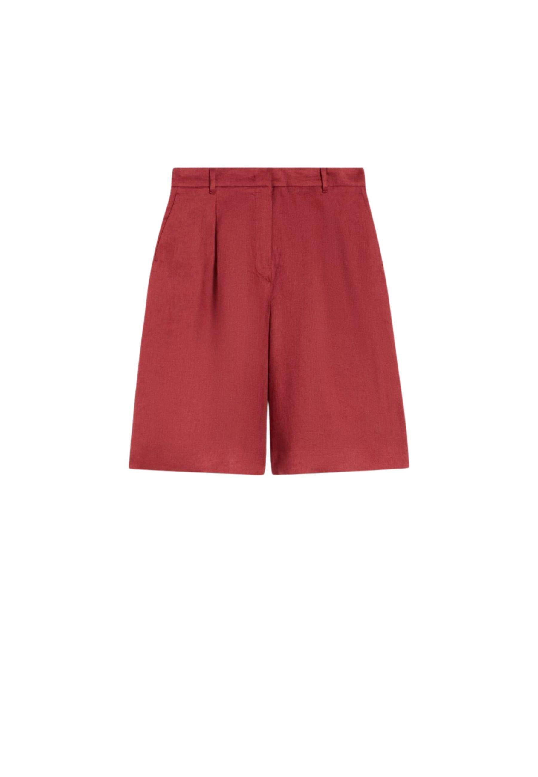Max Mara Studio - Bermuda lungo in tela di lino
