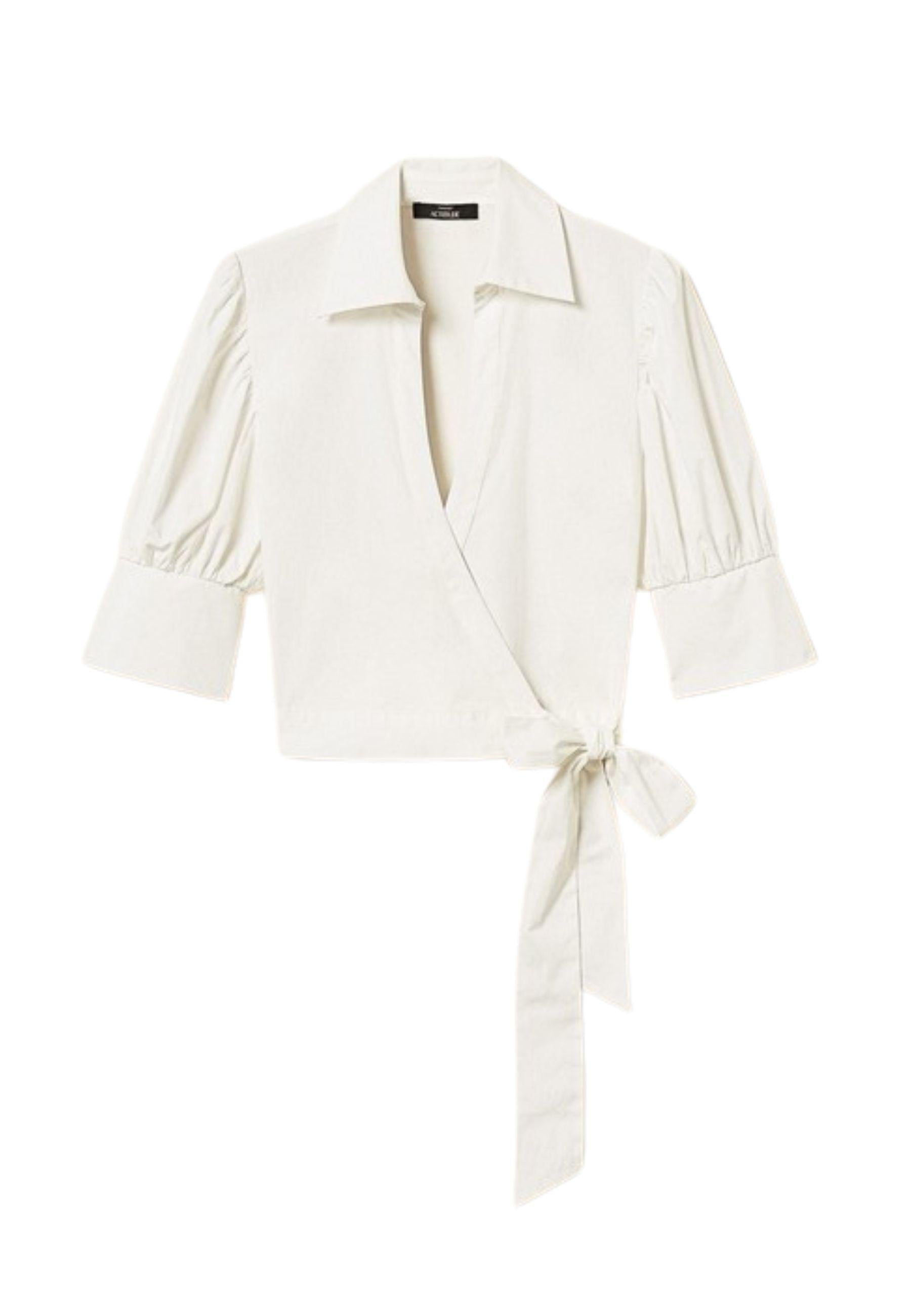 Actitude Camicia a Portafoglio in Popeline di Cotone Stretch