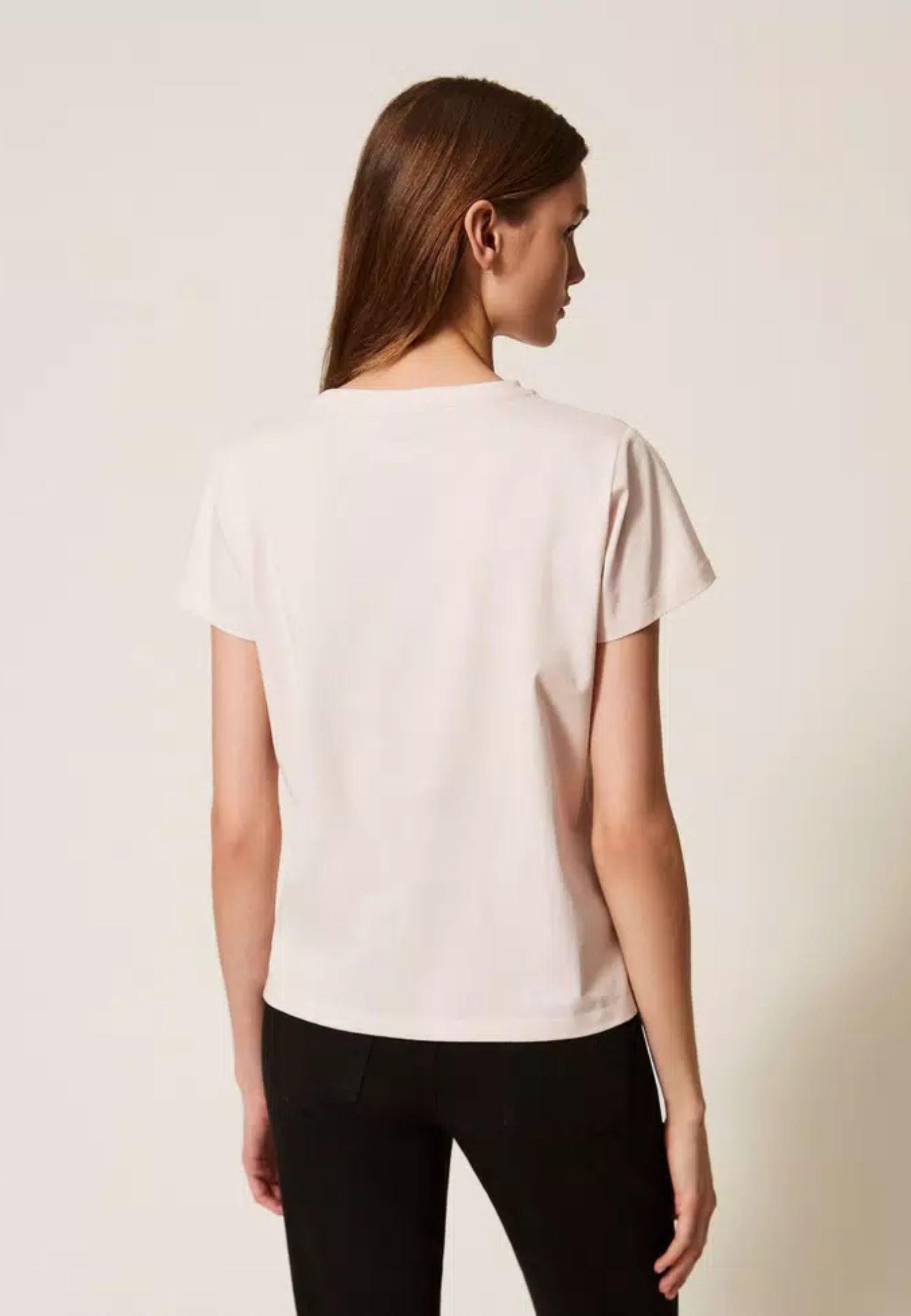 T-shirt regular con stampa Twinset