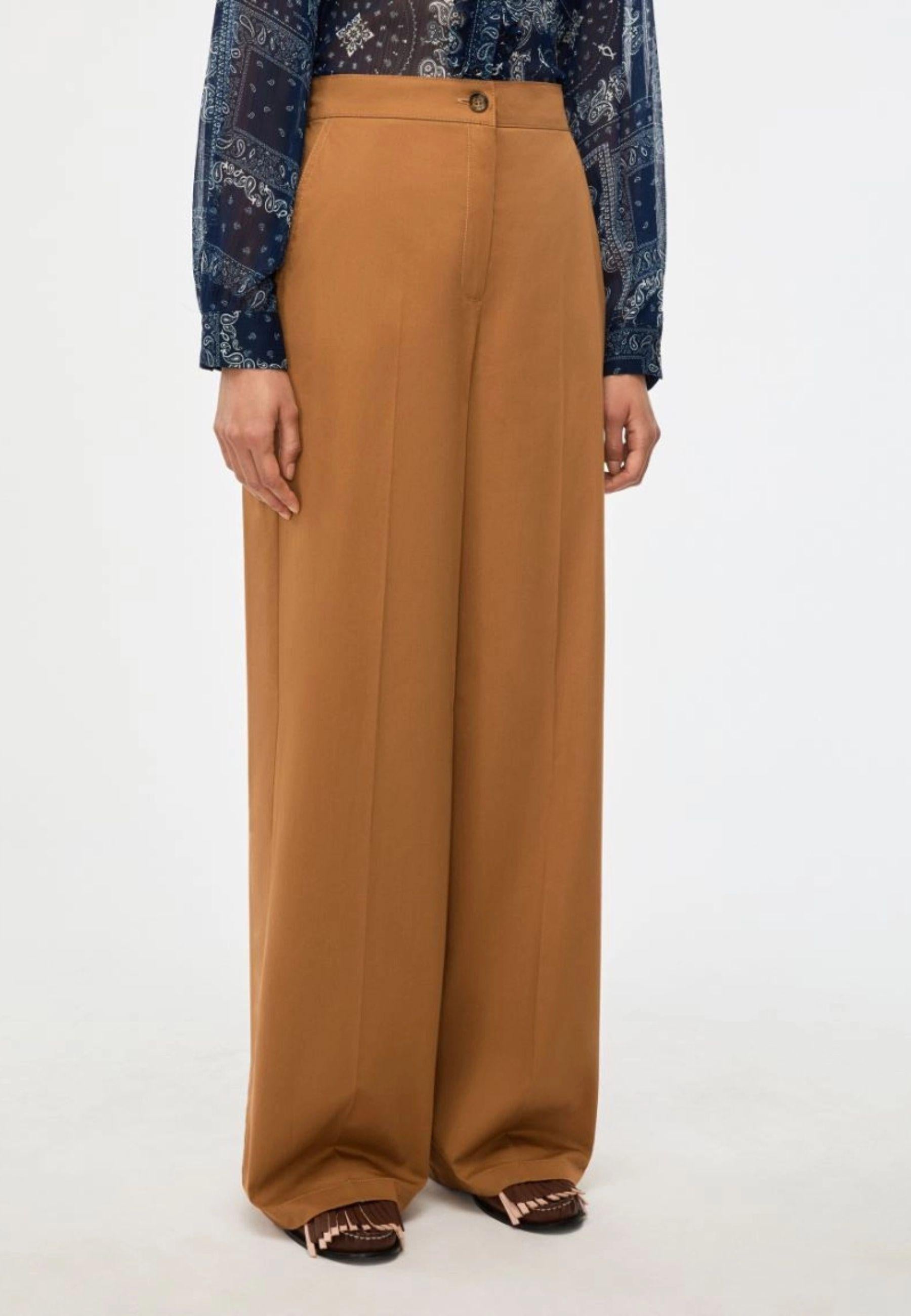 Pantaloni Wide Leg iBlues in Cotone Stretch
