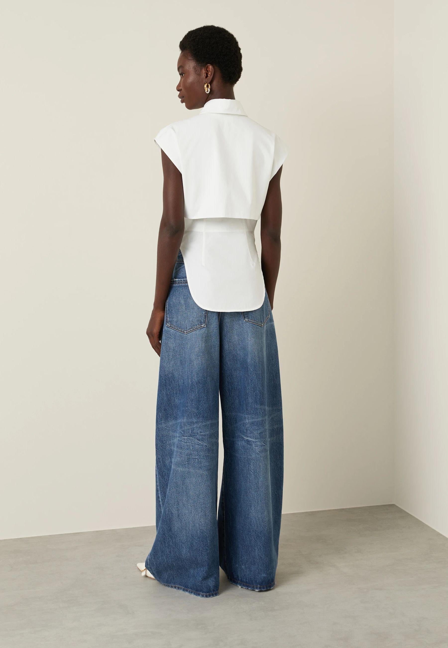 Sportmax - Blusa in popeline di cotone