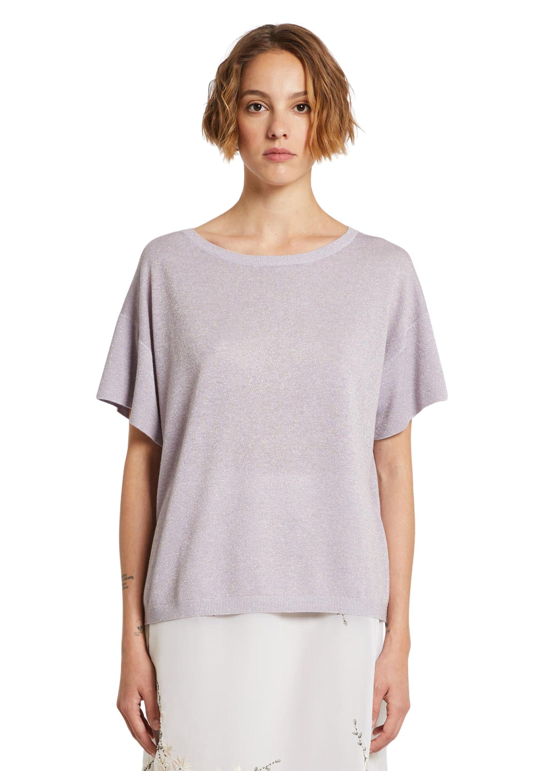 Maglia in filato misto seta lurex