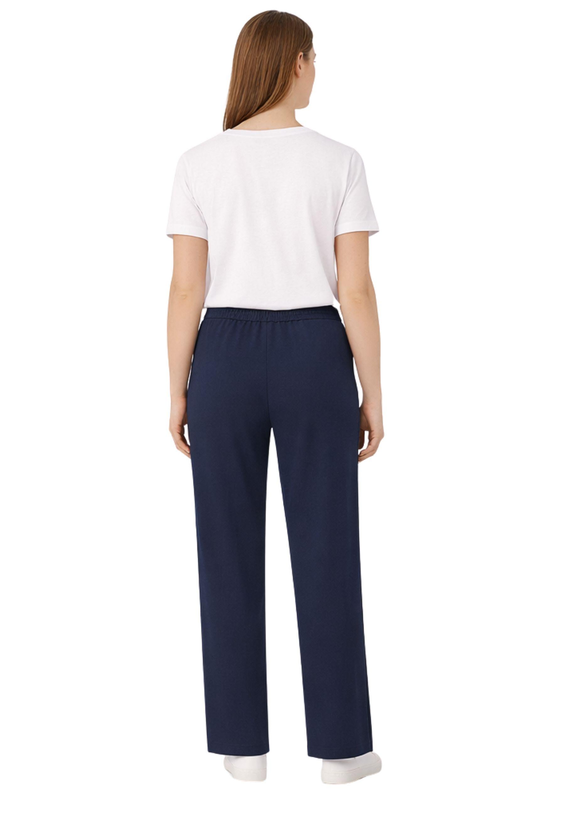 Pantaloni wide leg in cotone stretch - iBlues