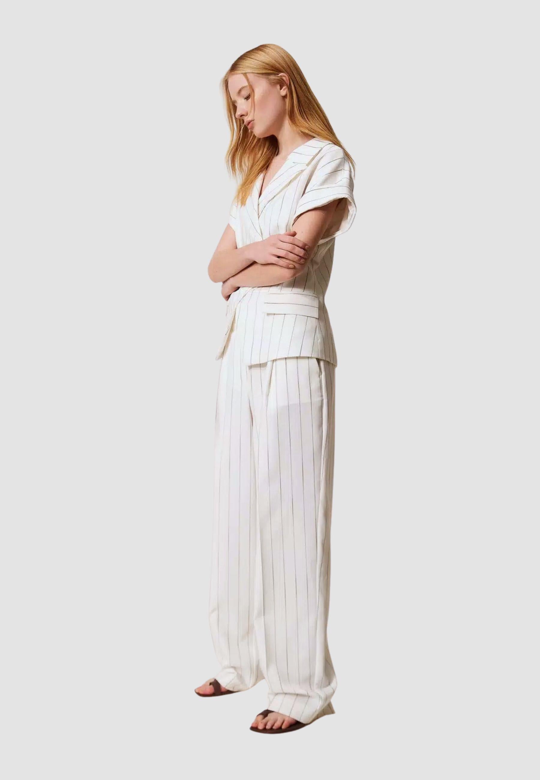 Pantaloni fluidi gessati - Actitude