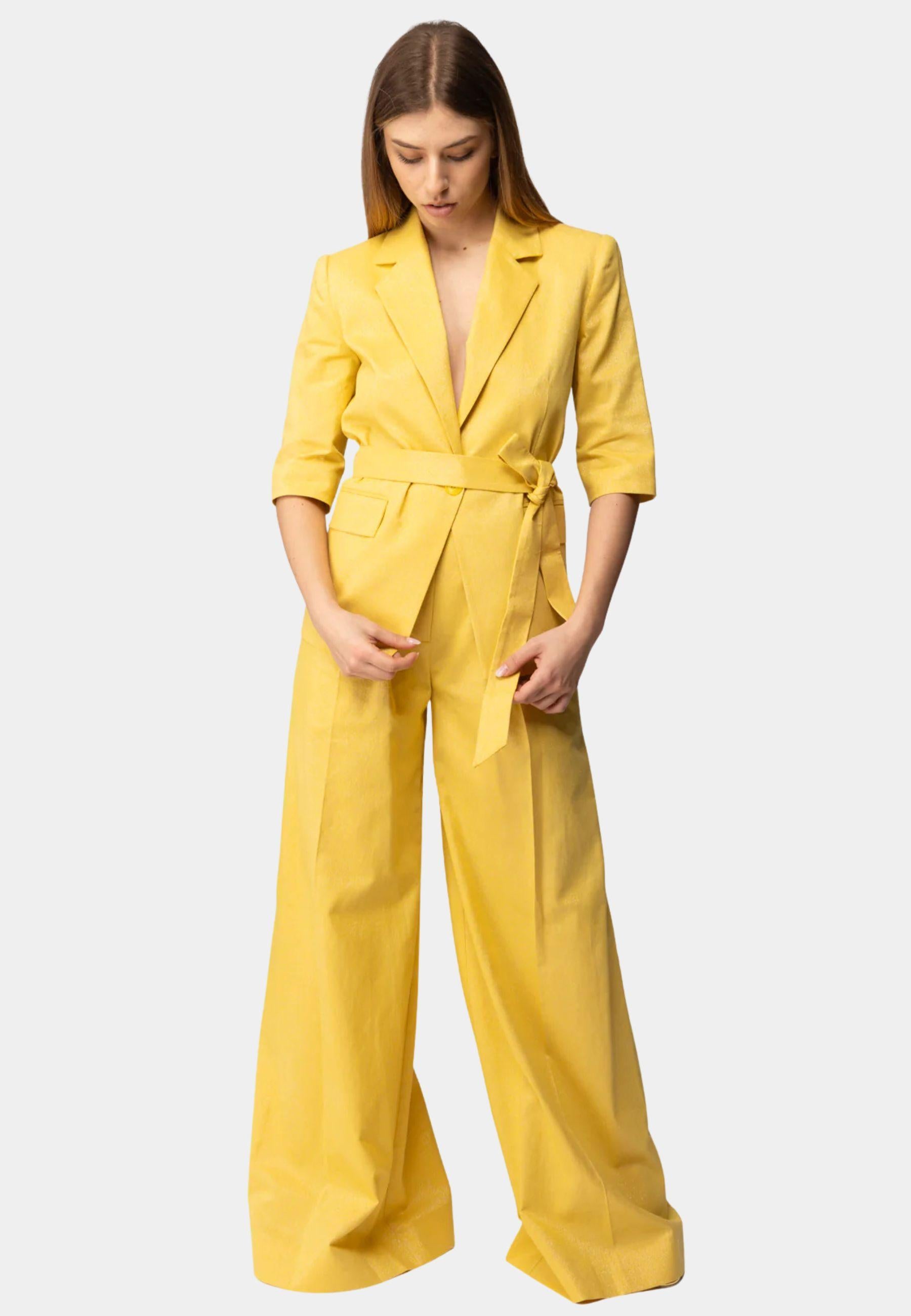 Blazer Actitude in misto cotone e lino lurex